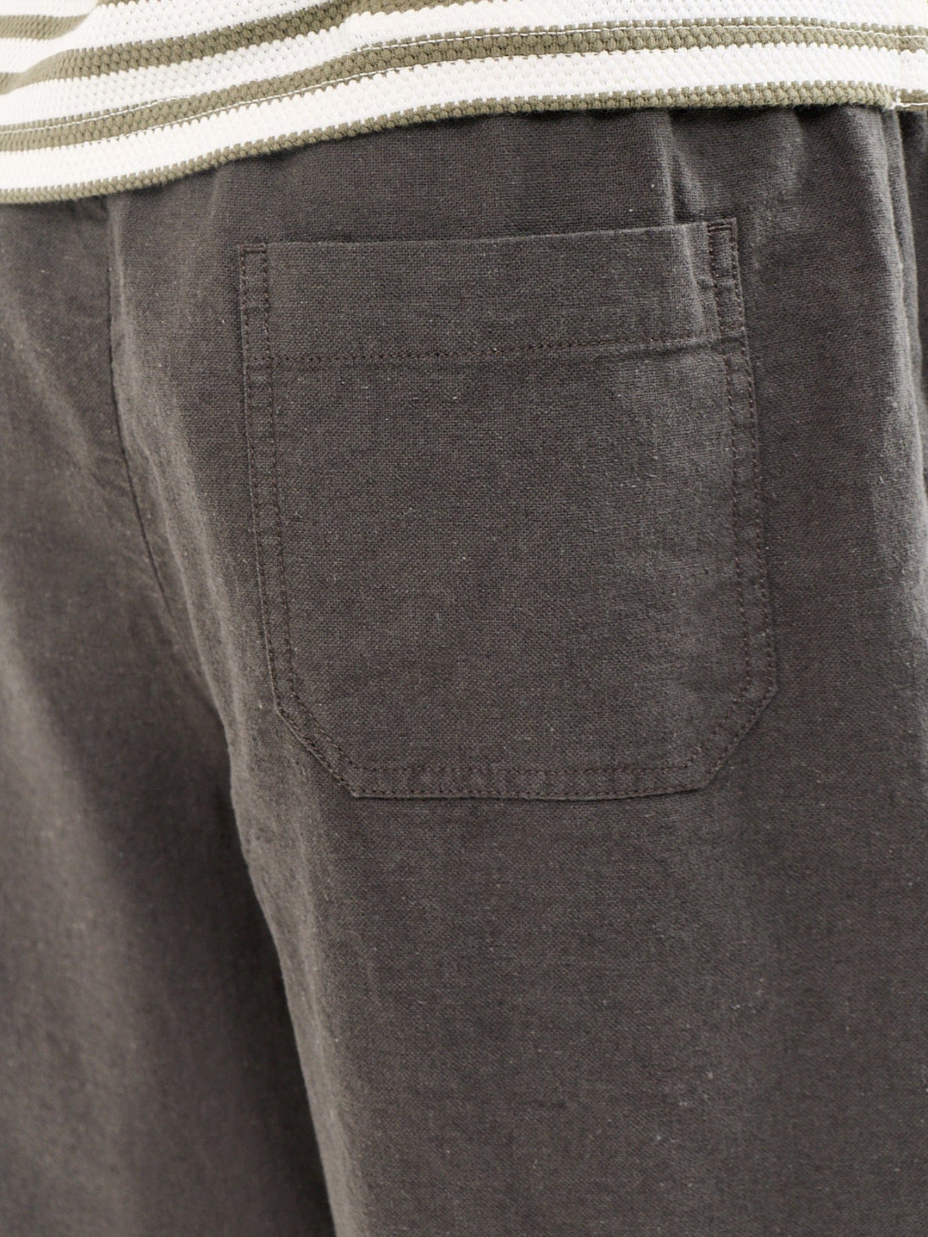 Selected Harvey Regular Fit Linen Blend Shorts Brown