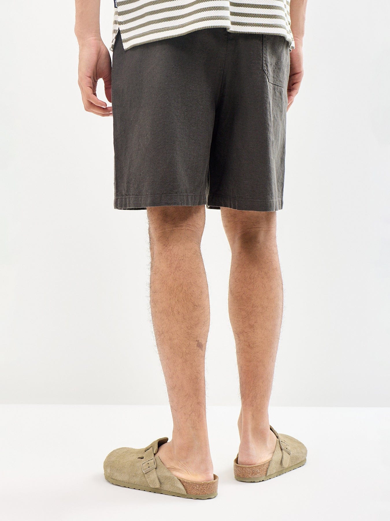 Selected Harvey Regular Fit Linen Blend Shorts Brown
