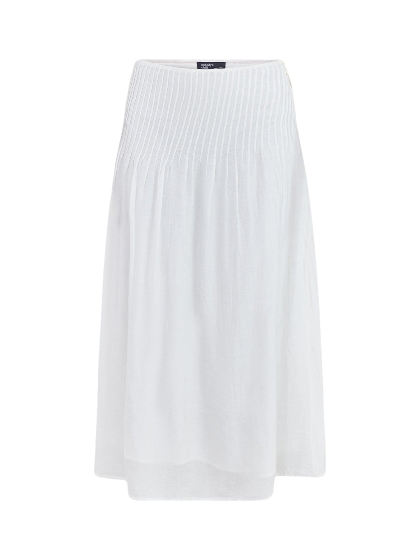 Nobody's Child Harriet Pintuck Maxi Skirt White