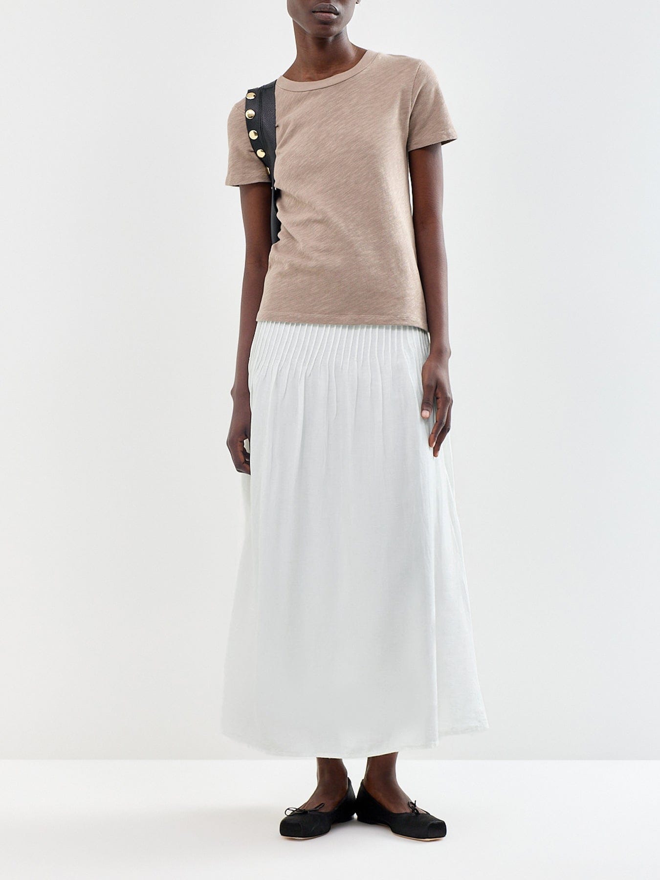 Nobody's Child Harriet Pintuck Maxi Skirt White