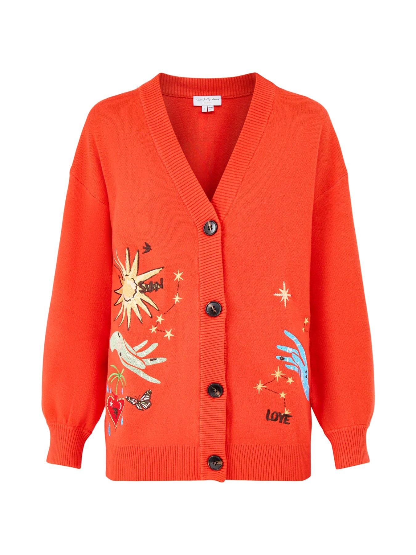 Never Fully Dressed Tomato Celestial Cardigan Red