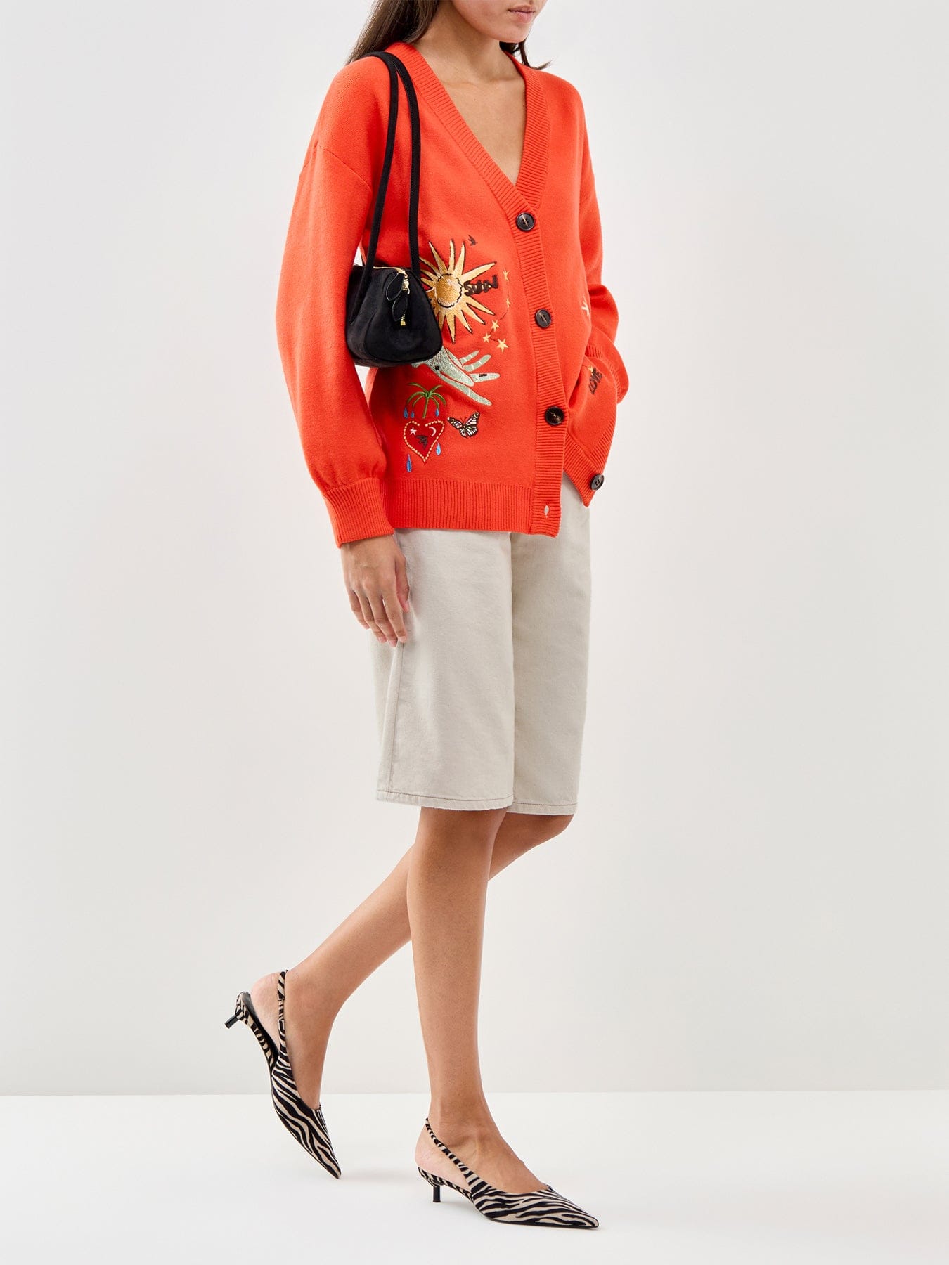 Never Fully Dressed Tomato Celestial Cardigan Red