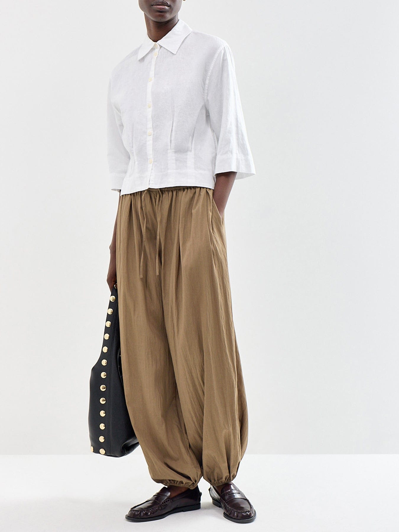Selected Cleo Cropped Shirt White