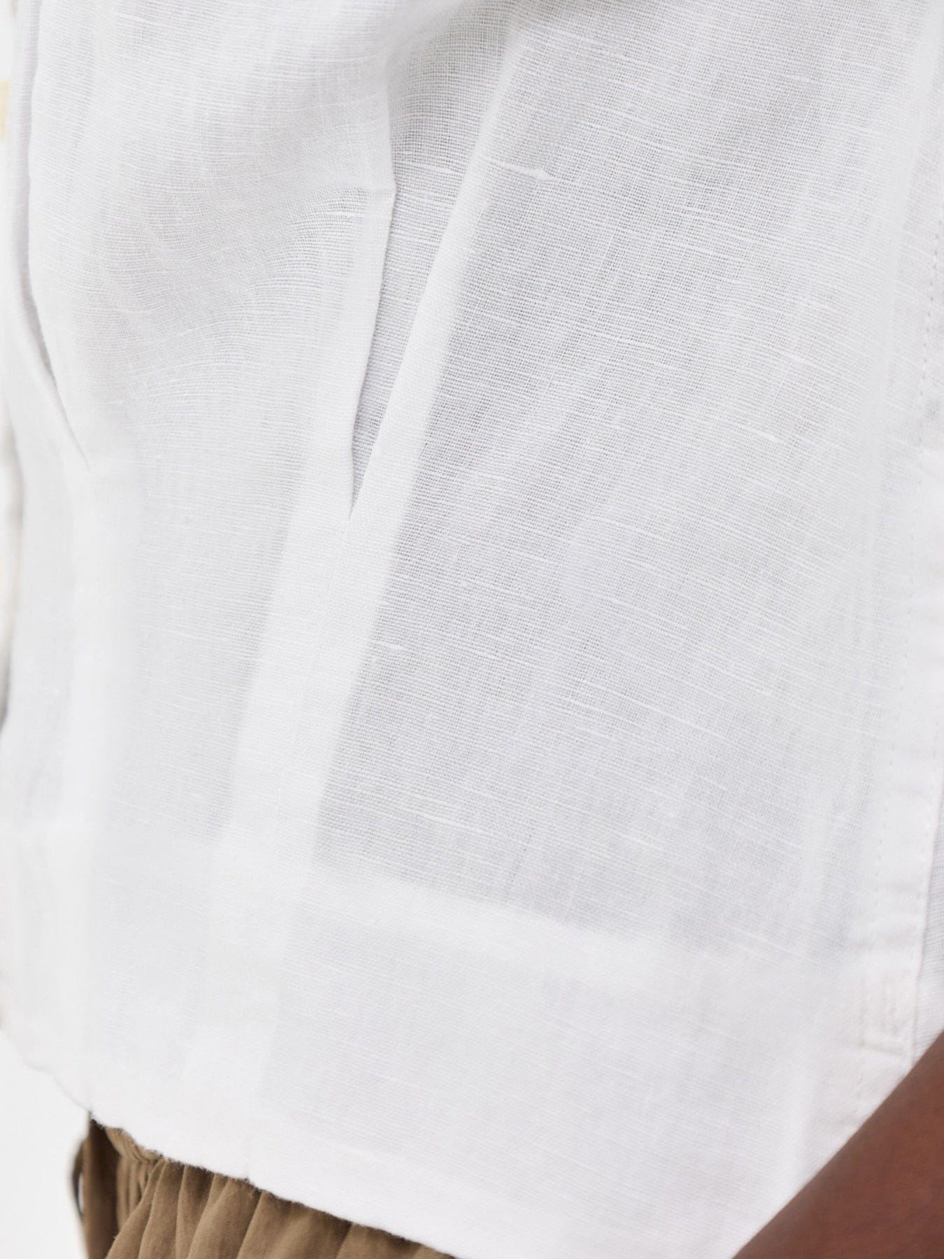 Selected Cleo Cropped Shirt White