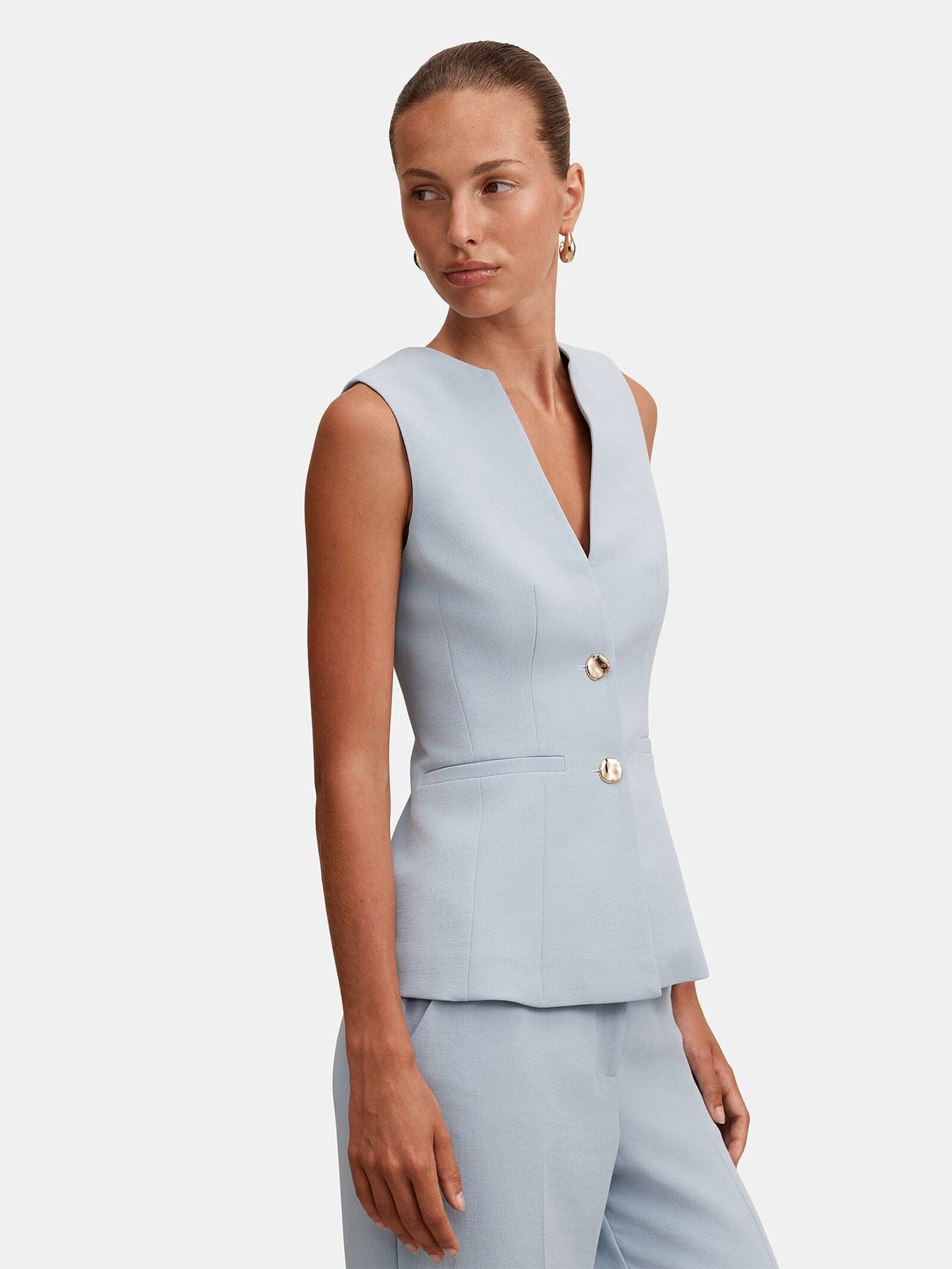 Forever New Lindsey Waistcoat Blue
