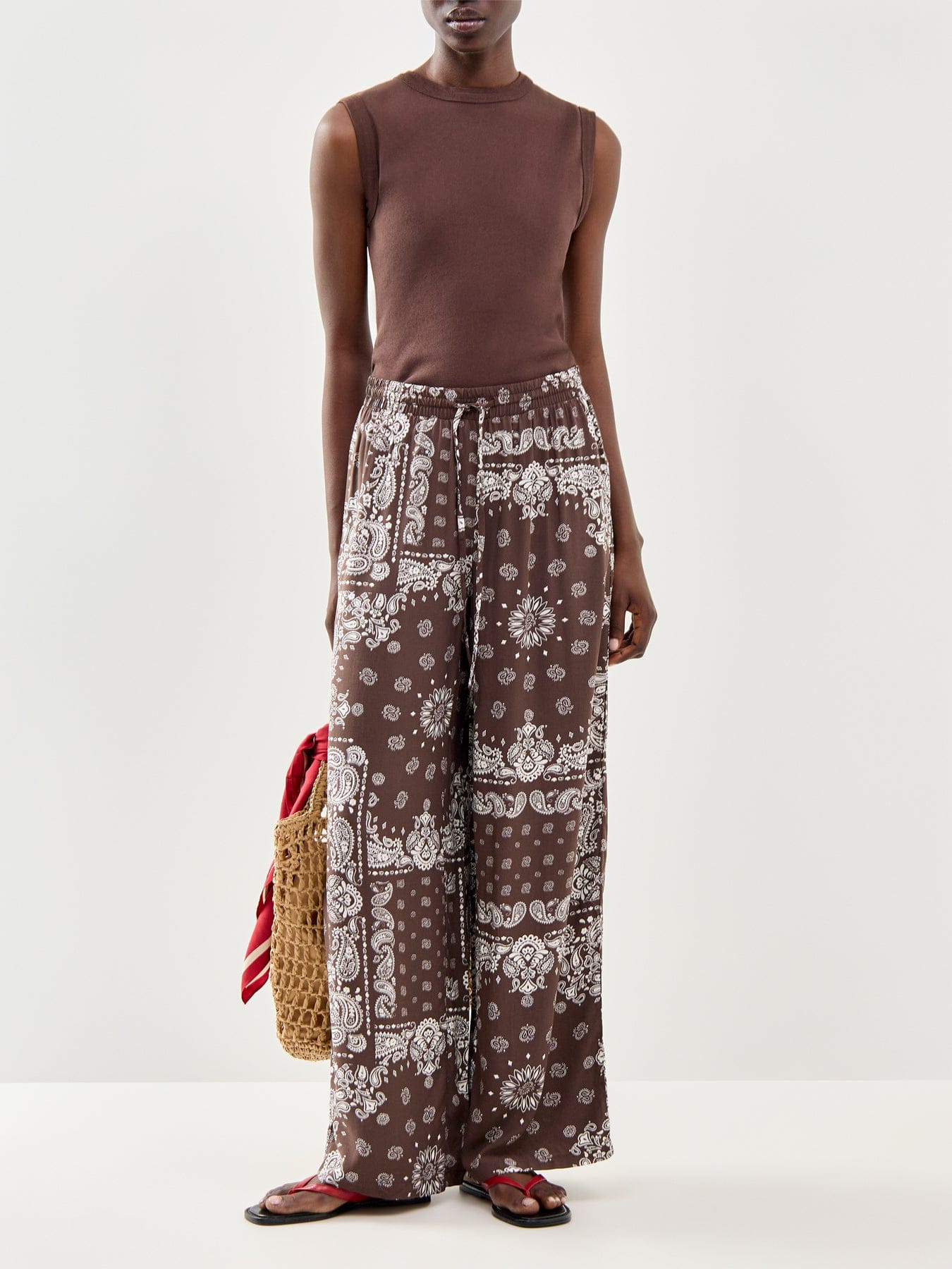 ONLY Onlkavi Wide Leg Pants Brown