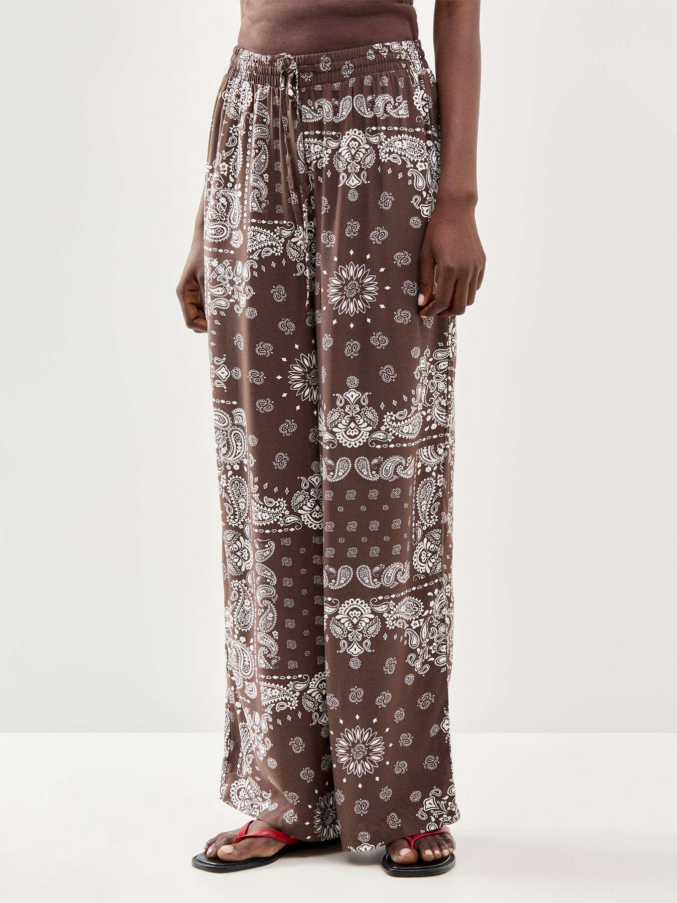 ONLY Onlkavi Wide Leg Pants Brown