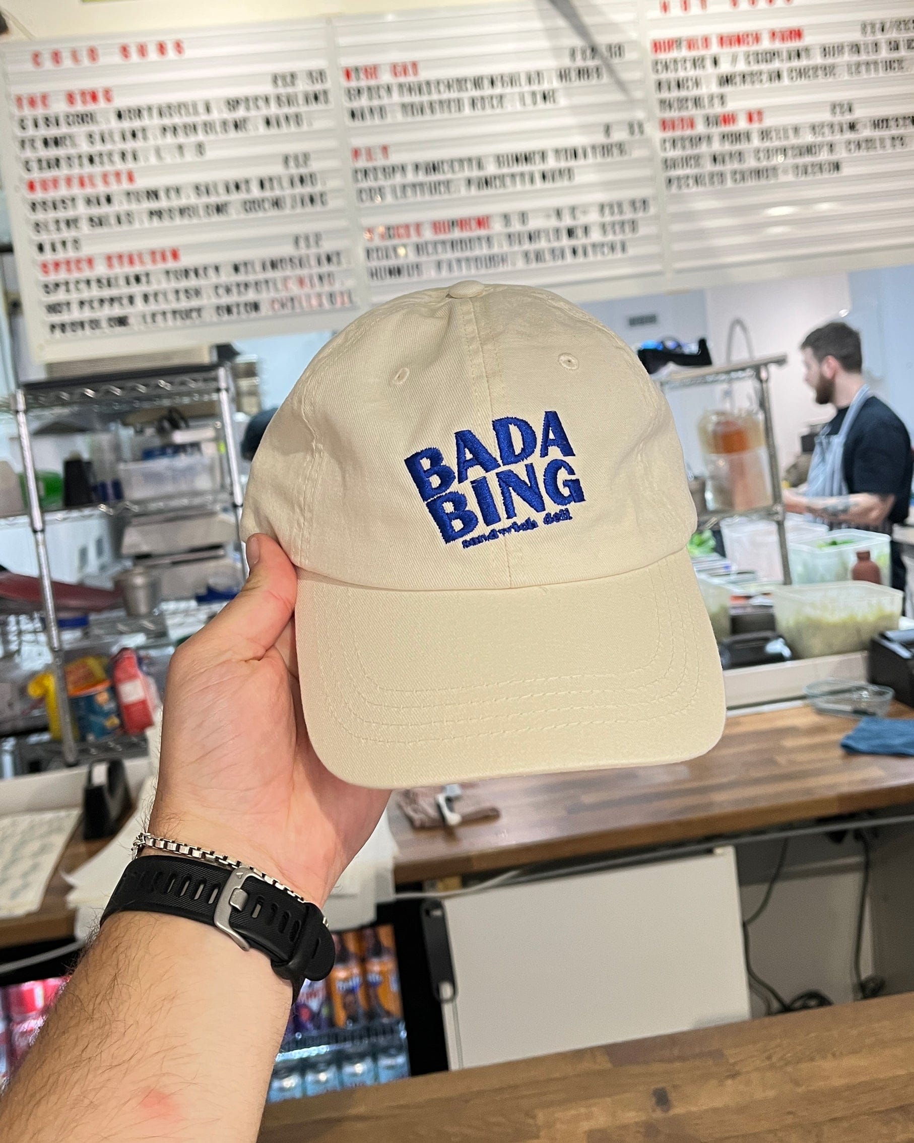 Bada Bing 6 Panel Dad Cap - Cream