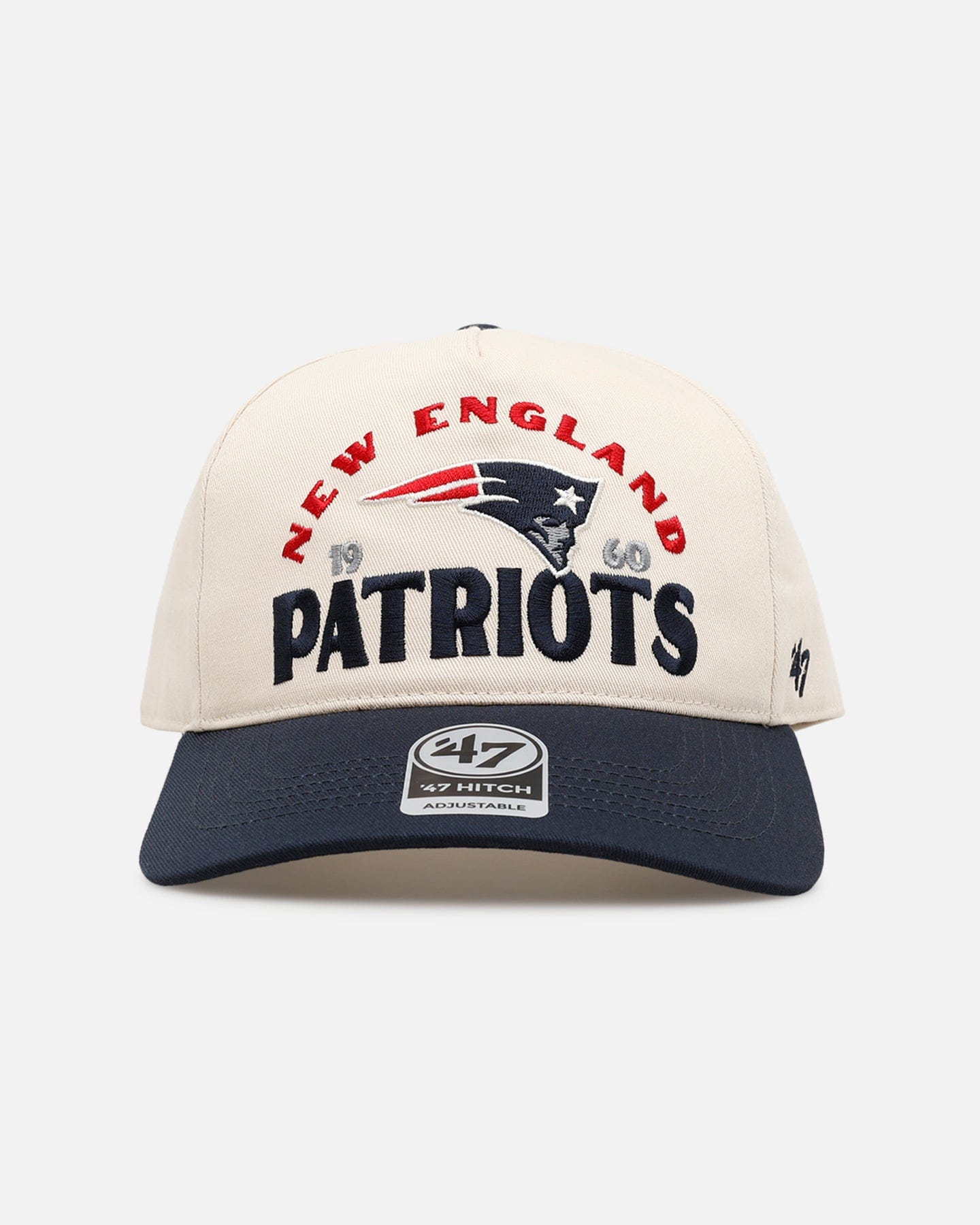 47 Brand New England Patriots Arcitext 47 Hitch Snapback Natural