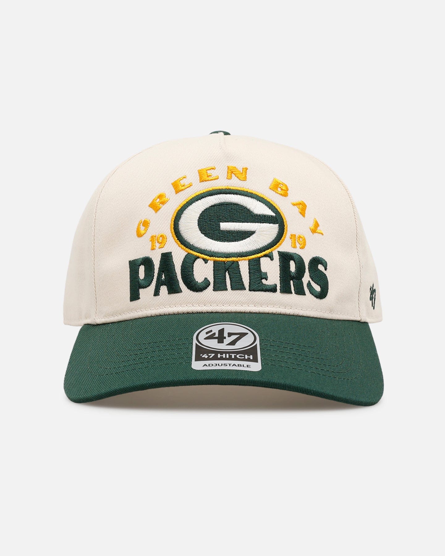 47 Brand Green Bay Packers Arcitext 47 Hitch Snapback Natural