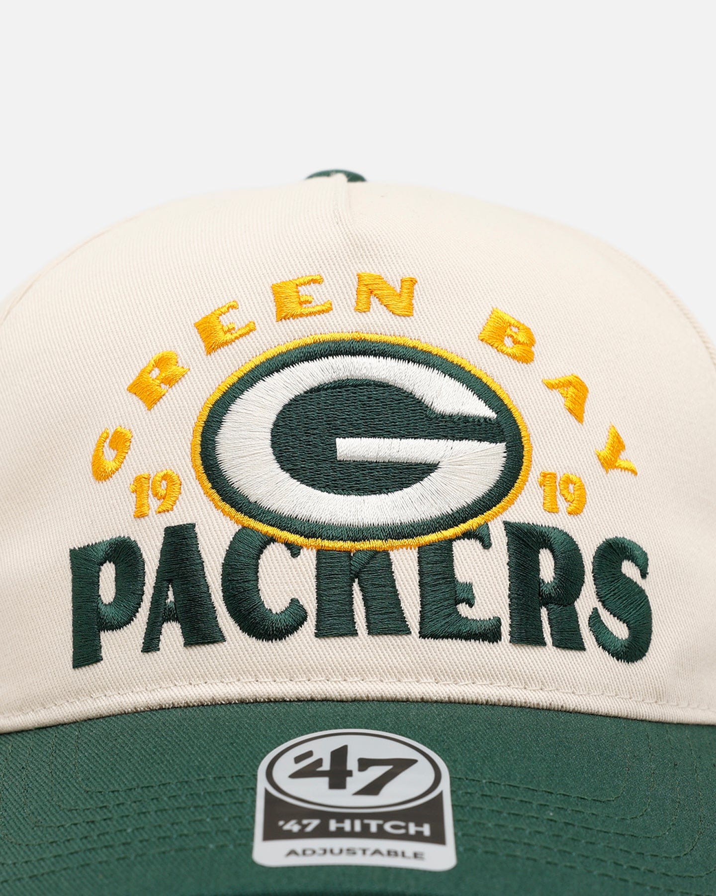 47 Brand Green Bay Packers Arcitext 47 Hitch Snapback Natural