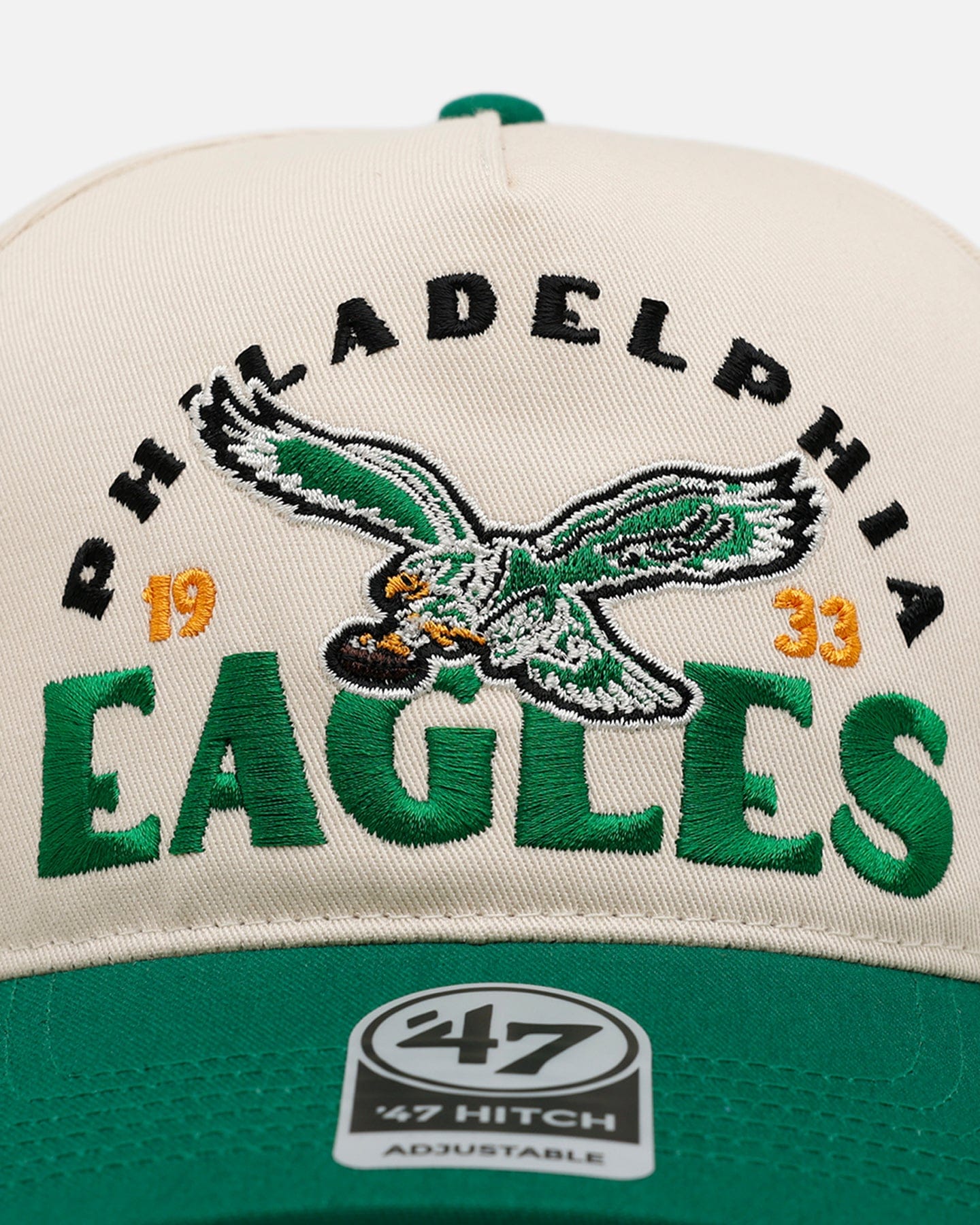 47 Brand Philadelphia Eagles Arcitext 47 Hitch Snapback Natural