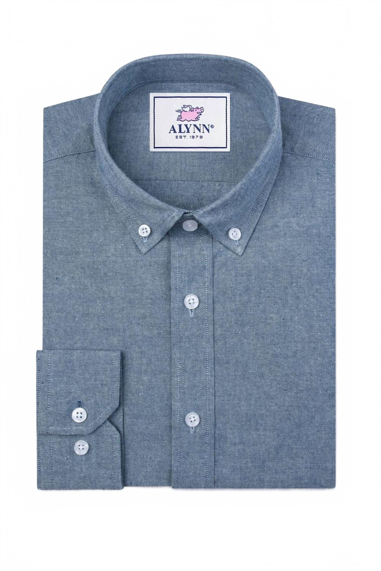 Blue Men's Lucas Untuckable Casual Fit Dress Shirt In Blue