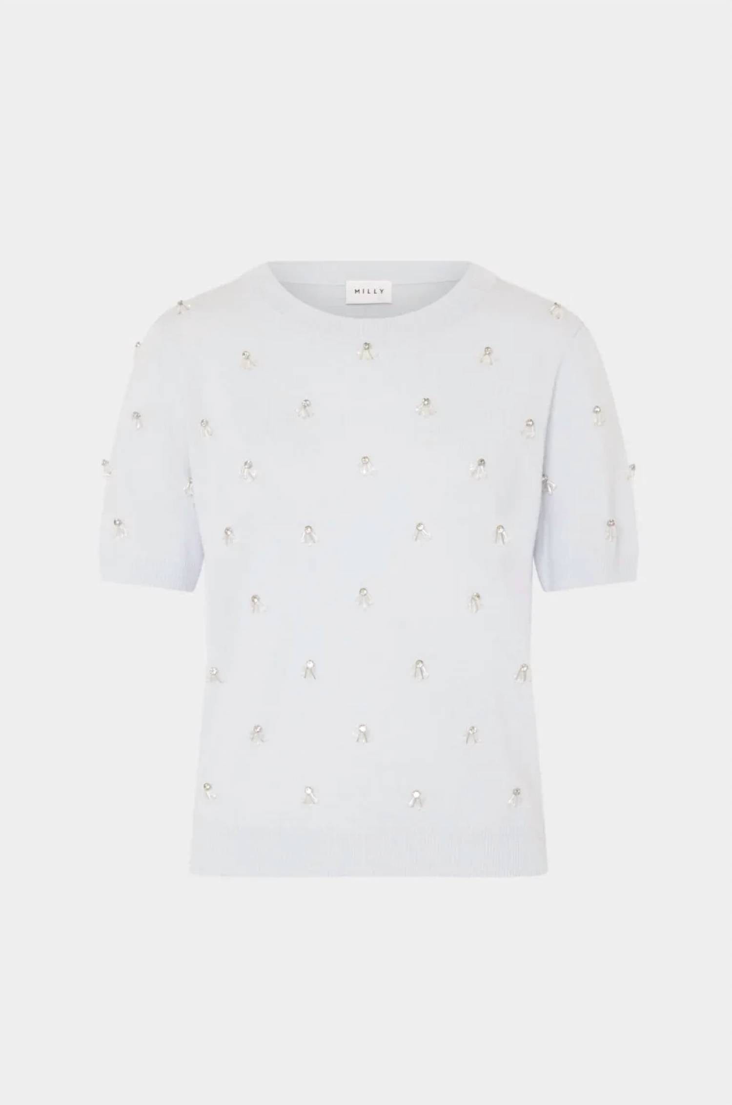 WHITE* Rosalyn Rhinestone Embellished Sweater In White