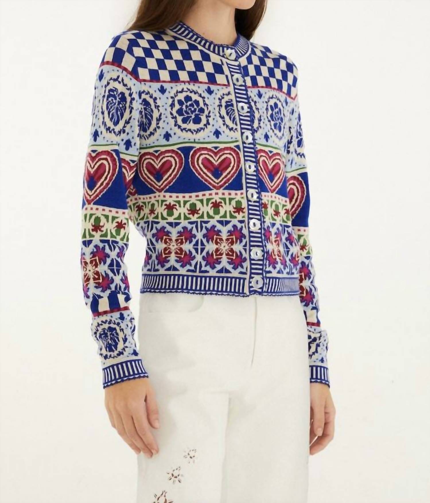 Kaleidoscope Knit Cardigan In Multi