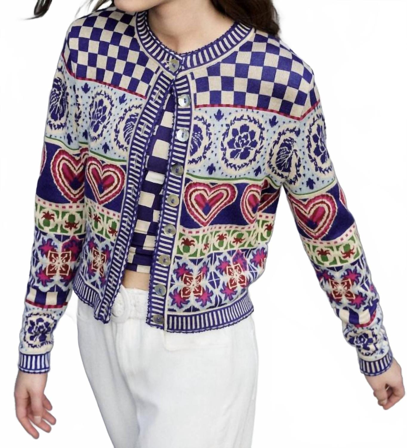 Kaleidoscope Knit Cardigan In Multi
