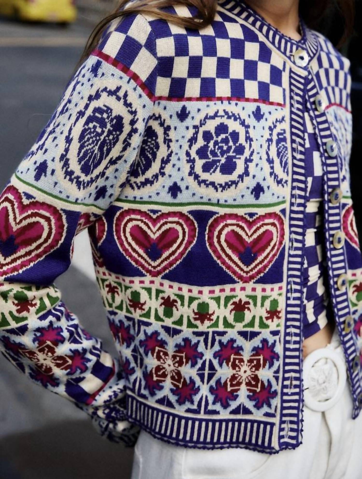 Kaleidoscope Knit Cardigan In Multi