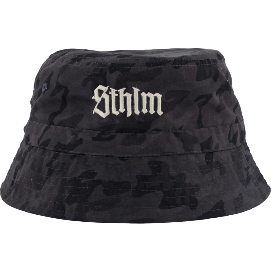 Boutique Sportif Sthlm Classic Bucket Hat Black Woodland / Cream