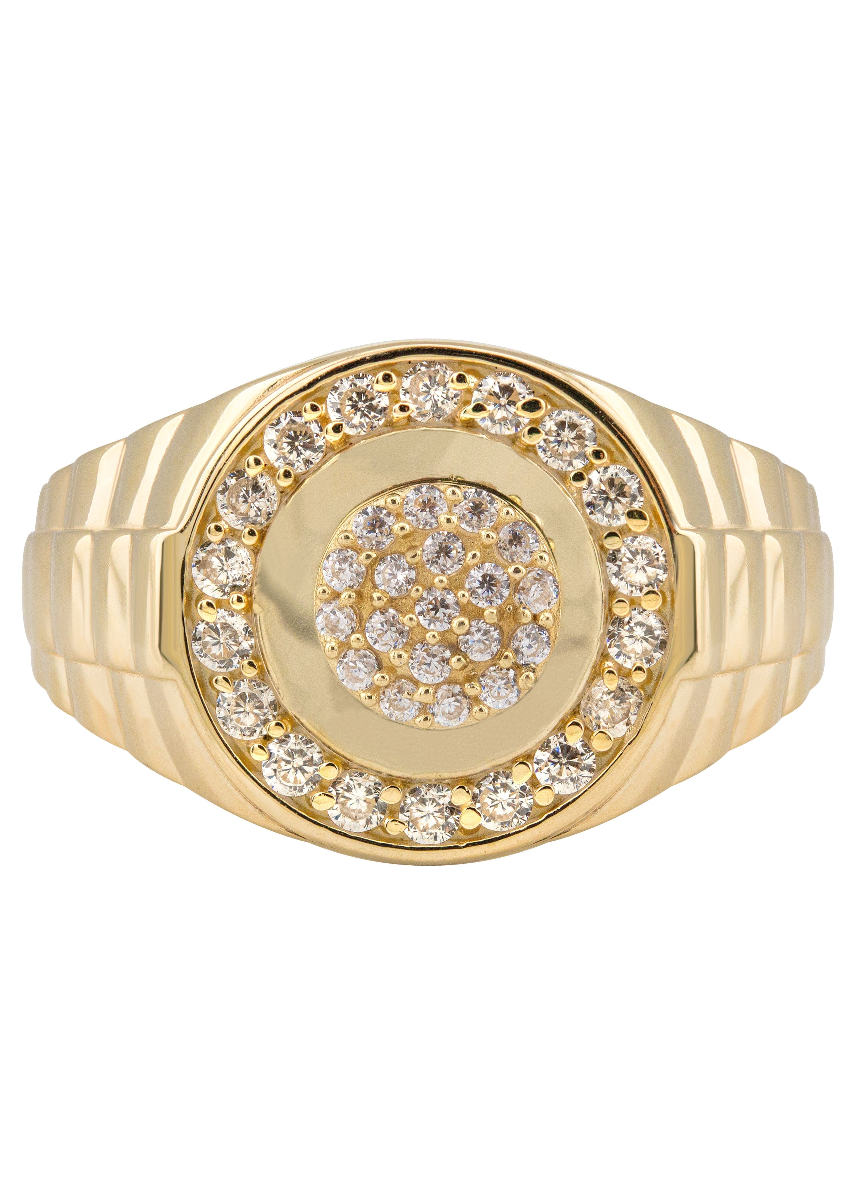 Manufacturer 1 10K Gold Cz Pinky Ring For Men | 2.6 Grams
