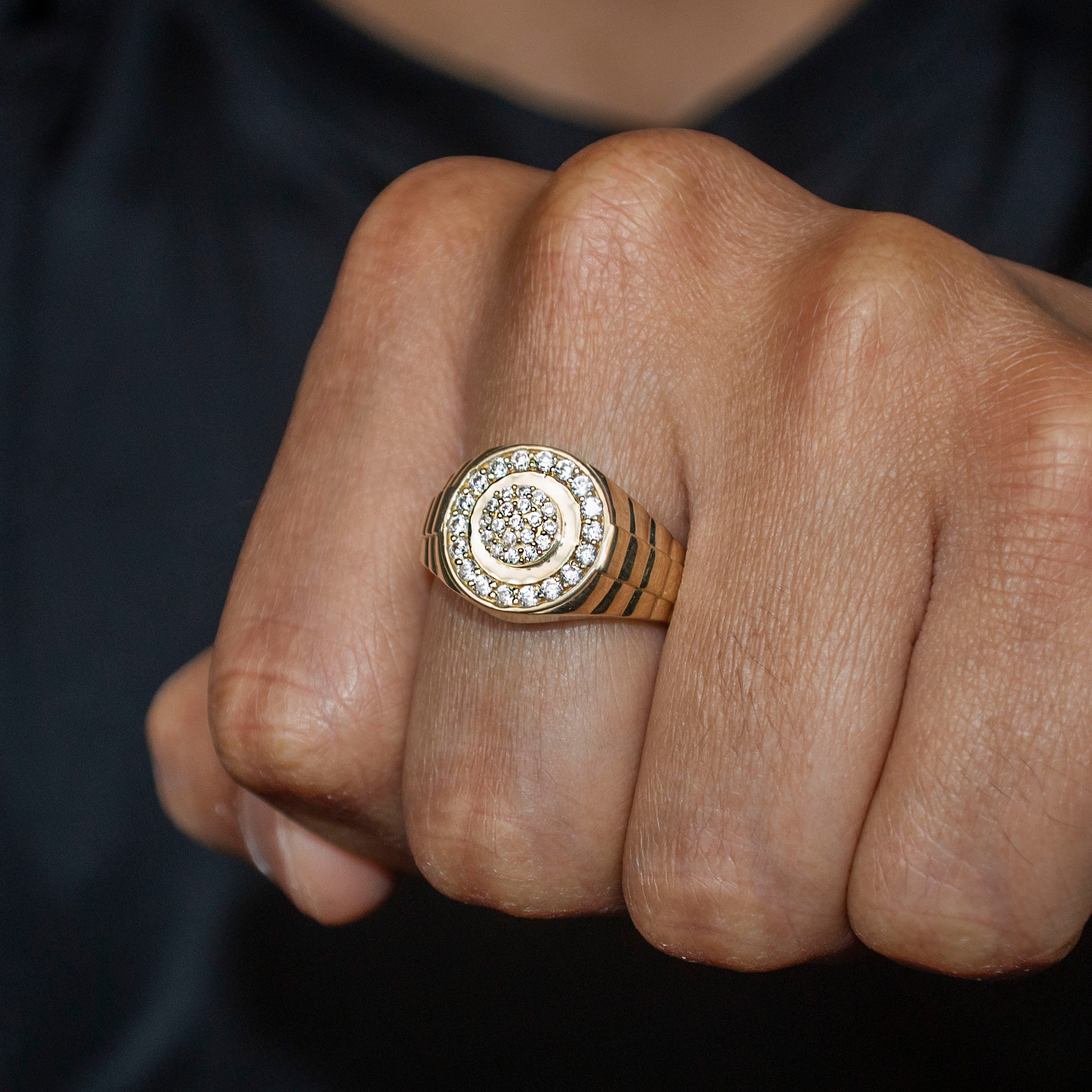 Manufacturer 1 10K Gold Cz Pinky Ring For Men | 2.6 Grams