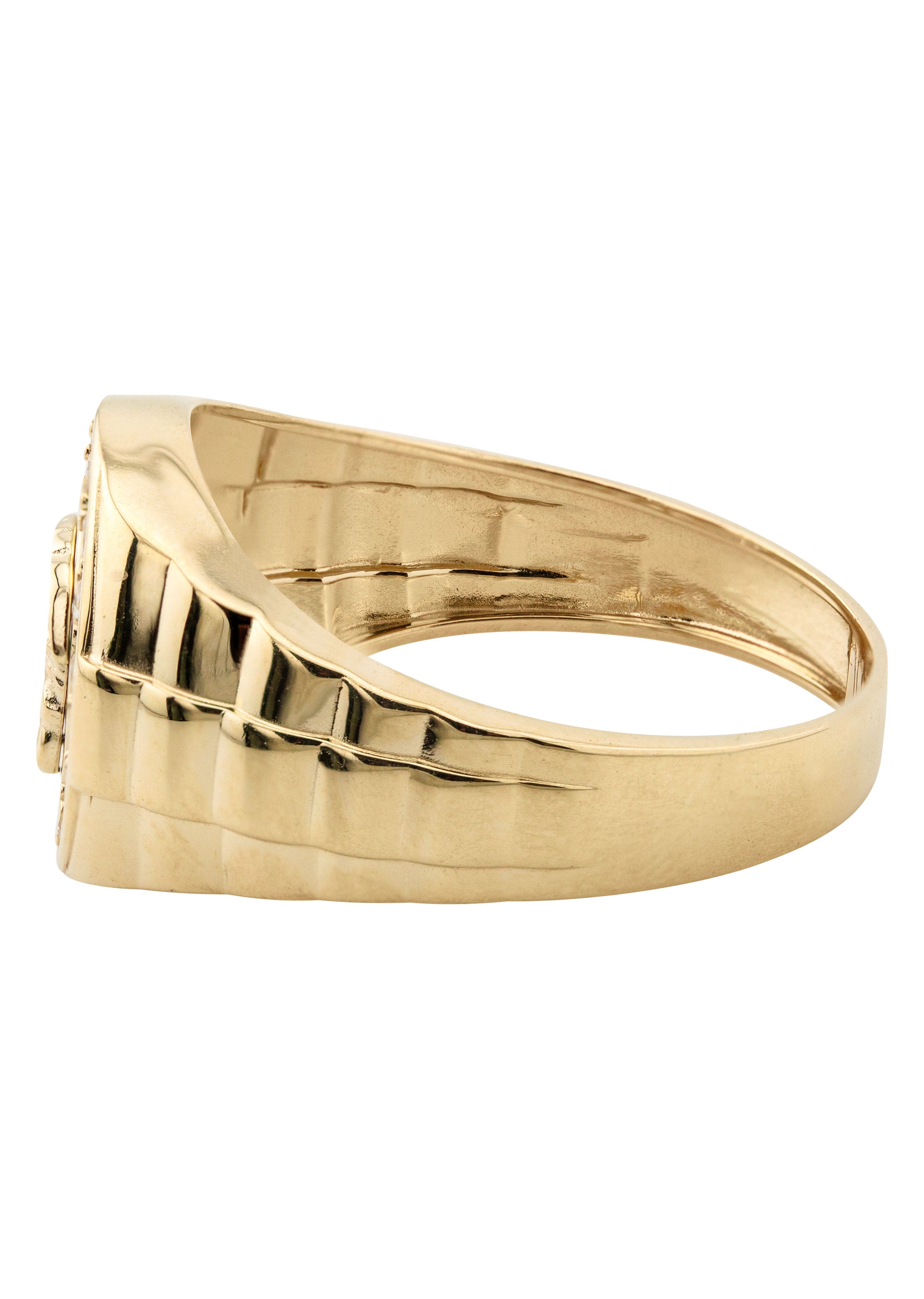 Manufacturer 1 10K Gold Cz Eagle Ring For Men | 2.6 Grams