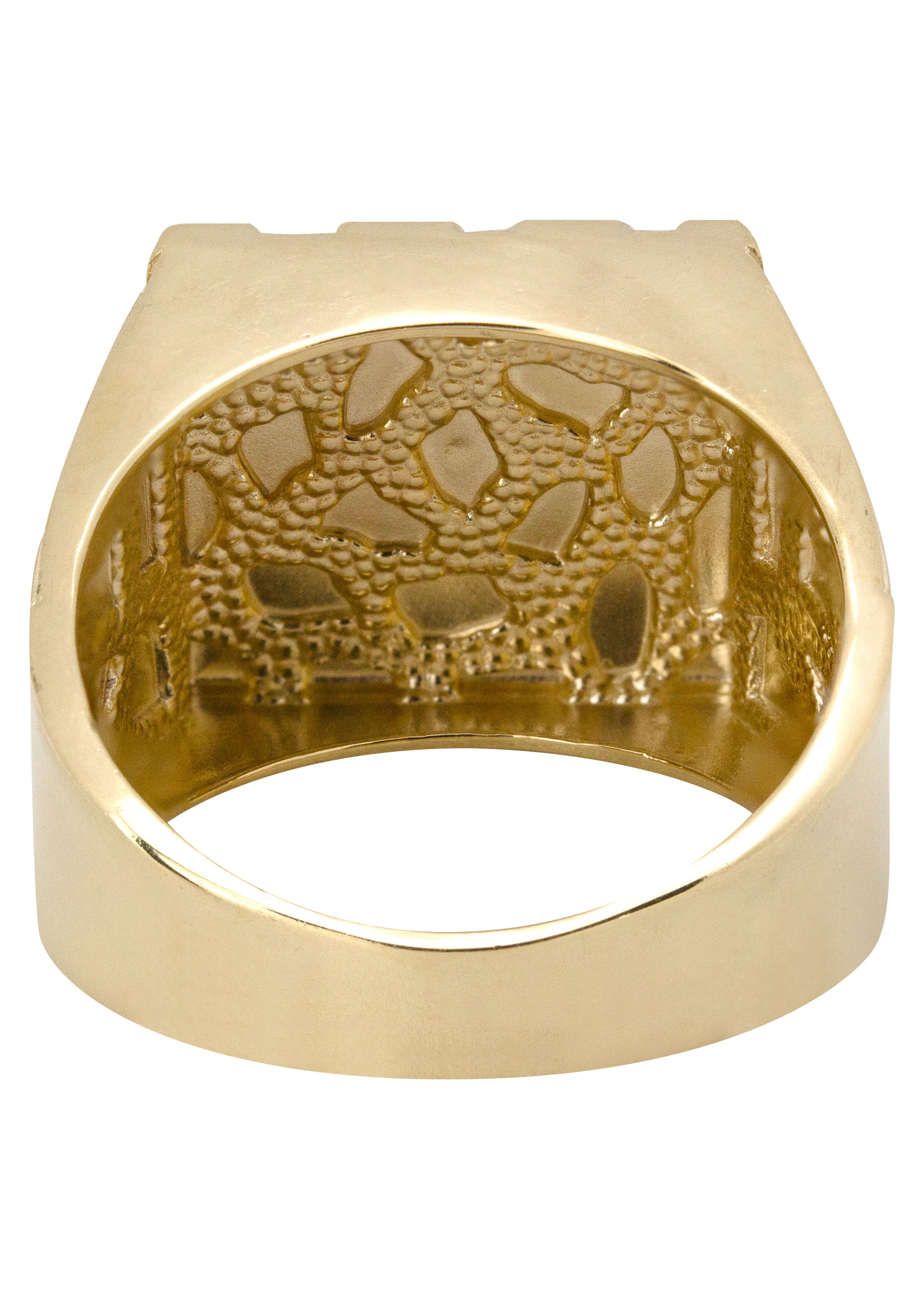 Manufacturer 1 10K Gold Nugget Ring For Men | 4 Grams