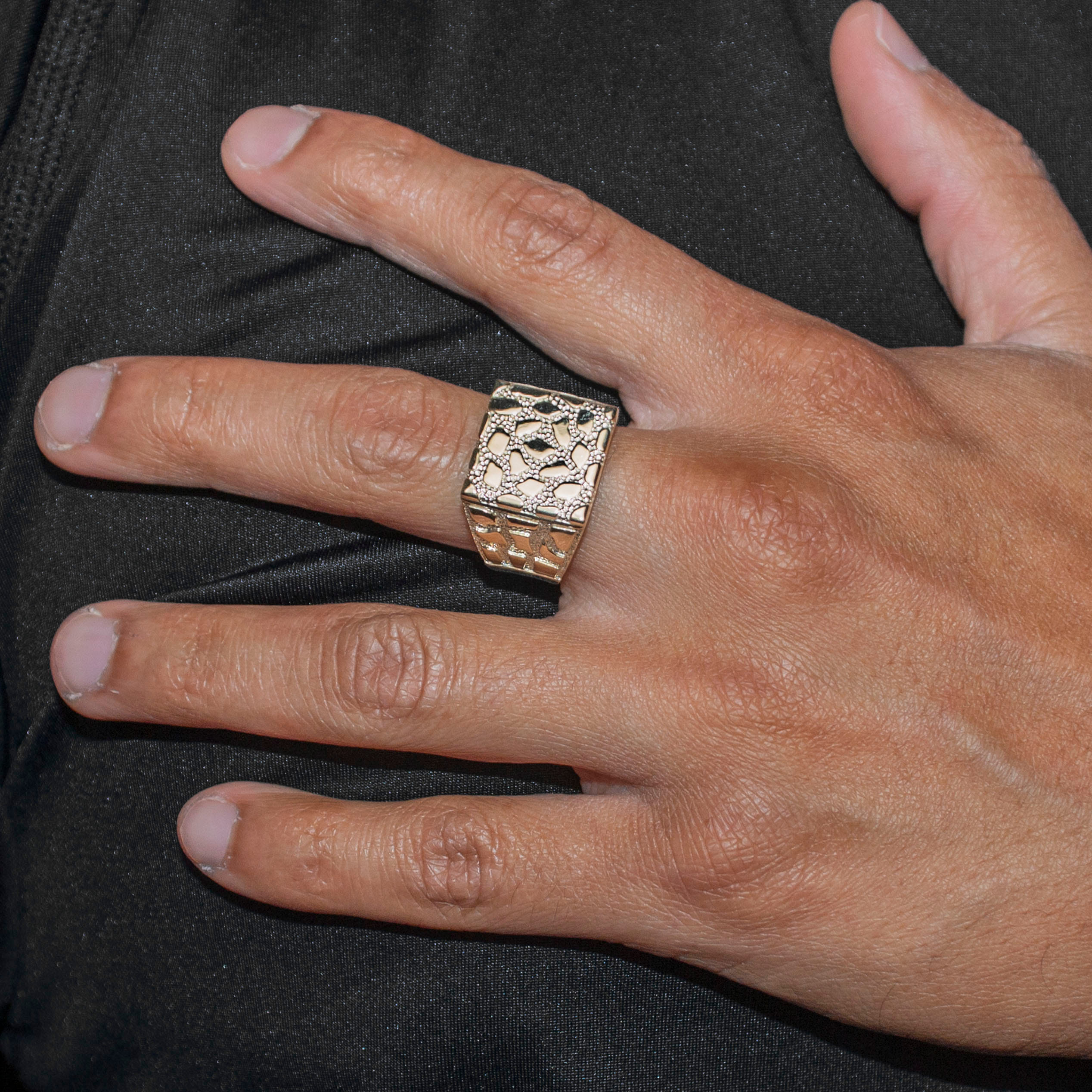 Manufacturer 1 10K Gold Nugget Ring For Men | 4 Grams