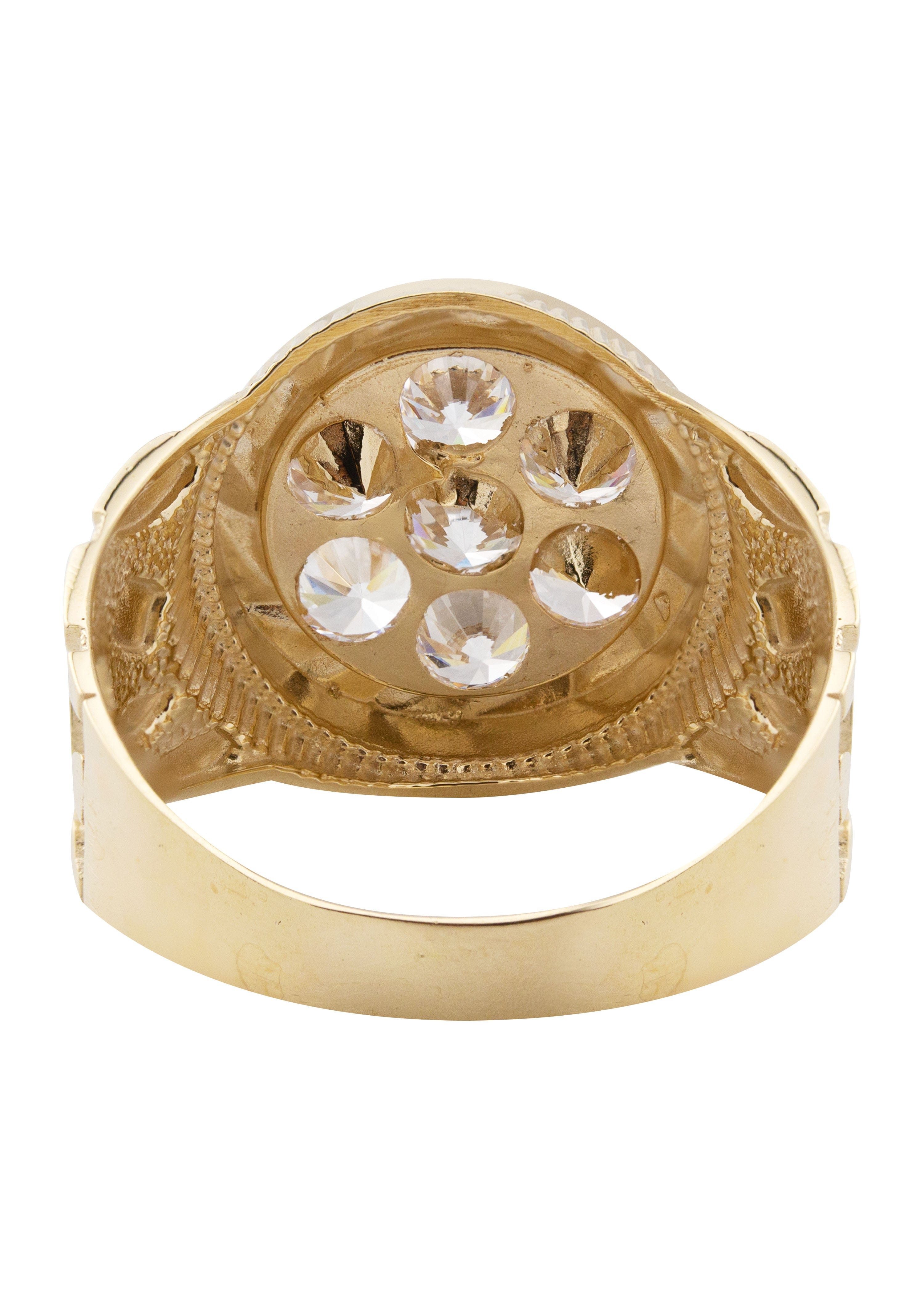 Manufacturer 1 10K Gold Cz Nugget Ring For Men | 2.6 Grams