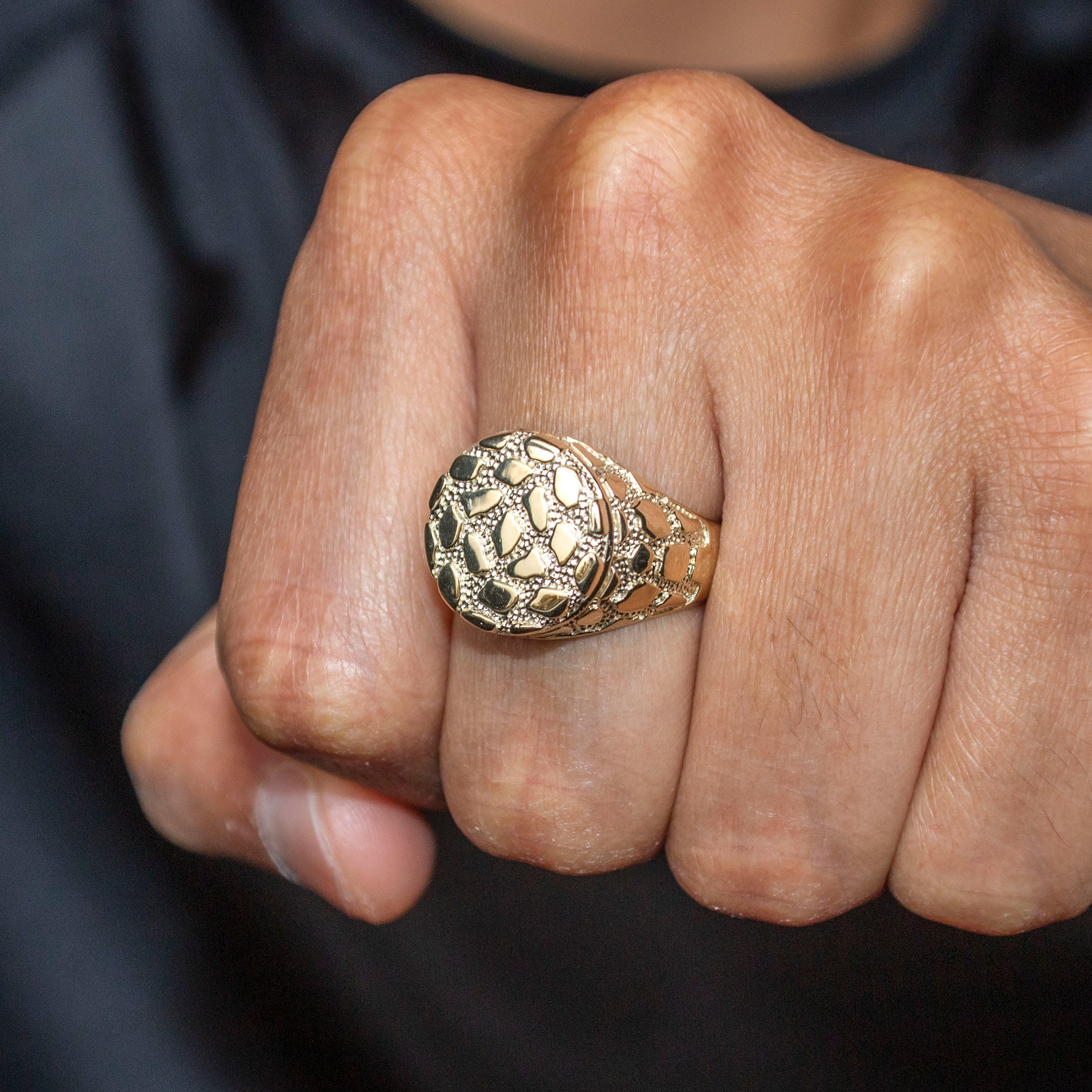 Manufacturer 1 10K Gold Nugget Ring For Men | 3 Grams