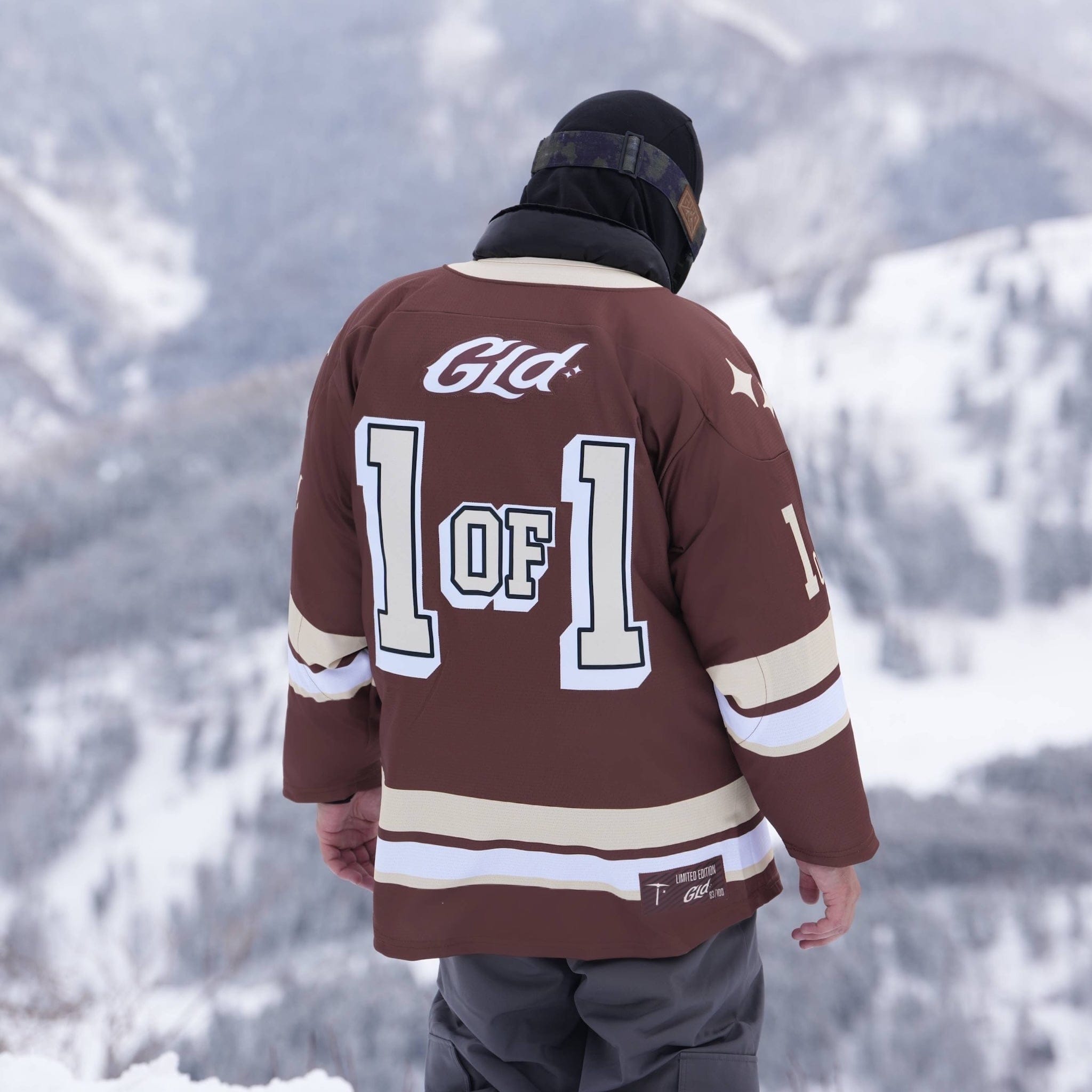 GLD Men GLD Brown and Cream Hockey Jersey