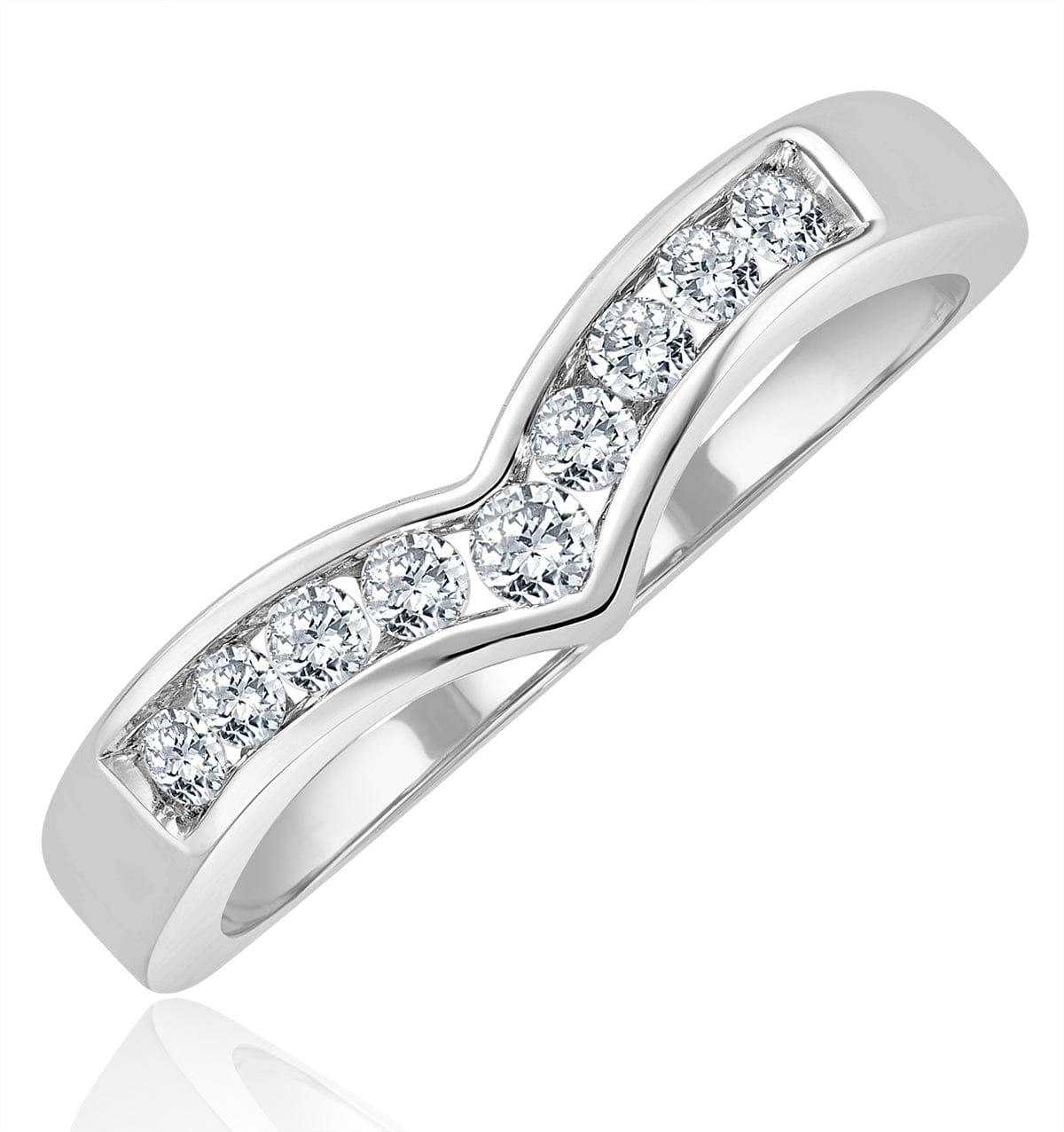 WISHBONE Lab Diamond Wishbone Ring 0.25ct H/Si in 9K White Gold