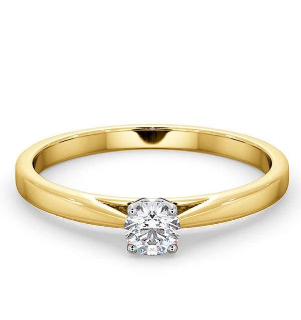 Diamond Engagement Ring Elysia 0.25ct Lab Diamond H/Si in 18K Gold