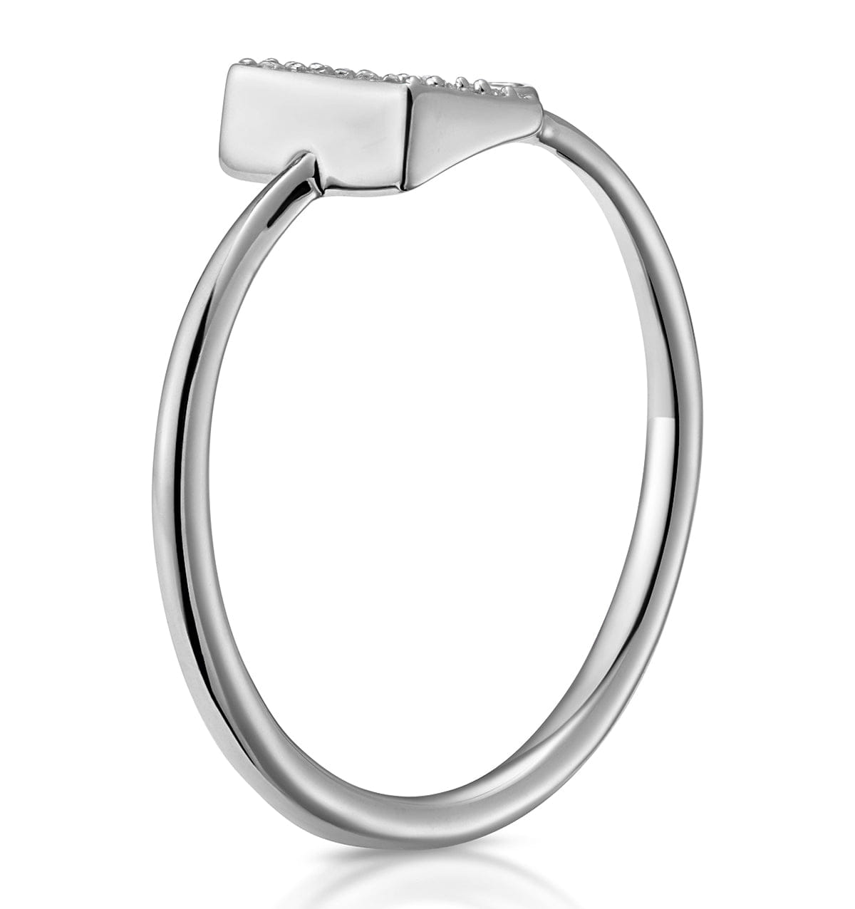 Diamond Initial E Ring 0.07ct set in 9K White Gold