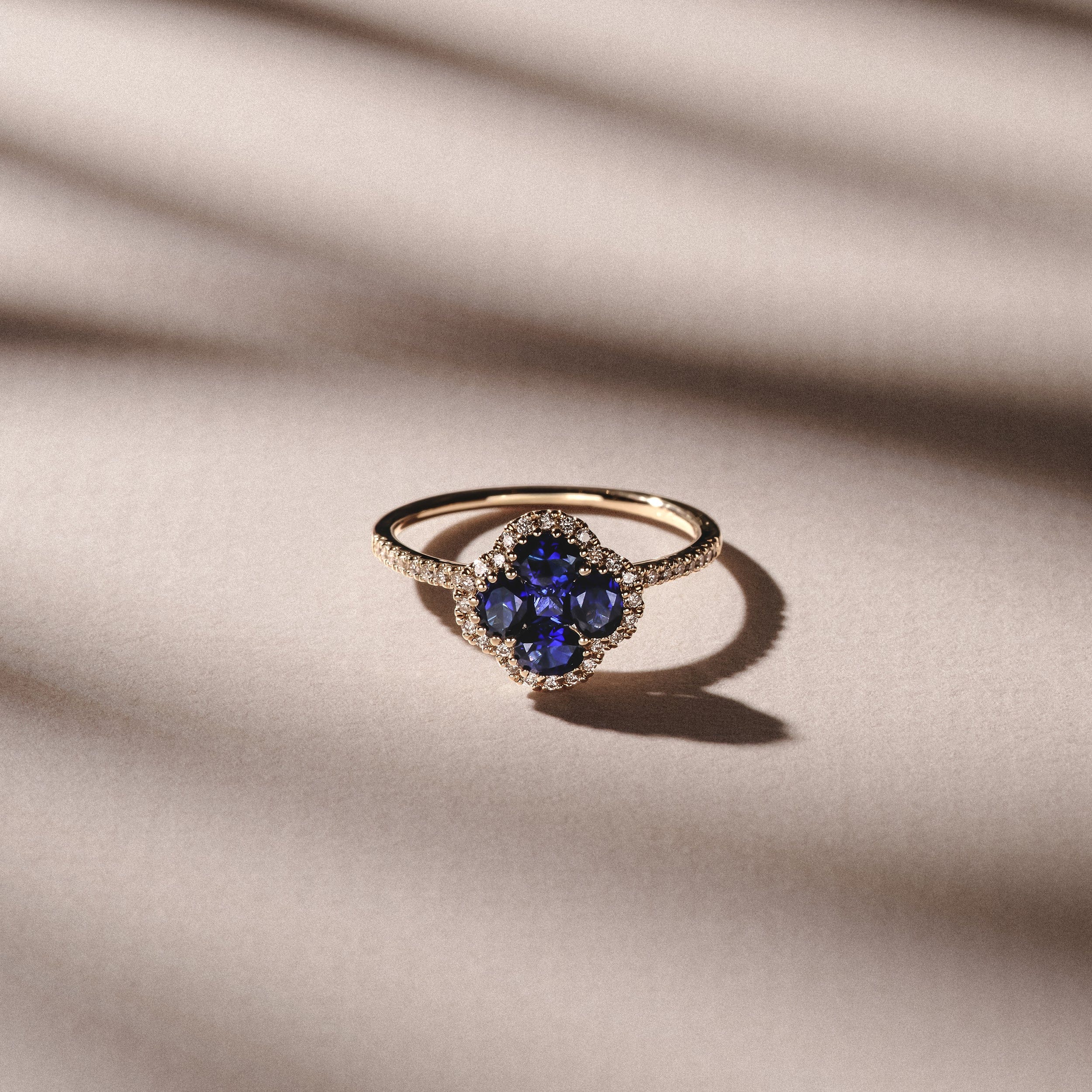 Alegria Lab Sapphire Ring 1.00ct in 18k Gold Vermeil