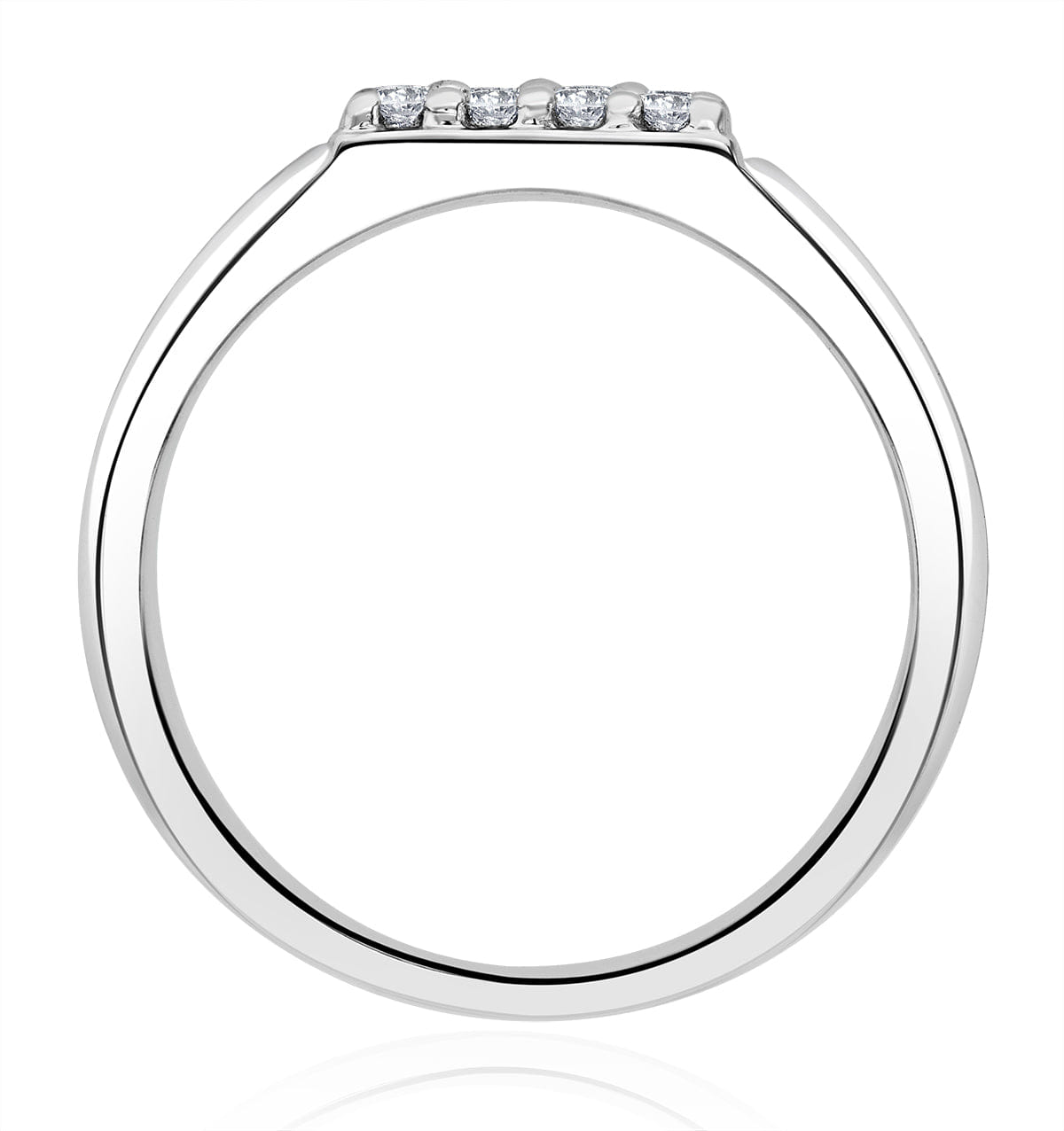 Diamond Mens Lab Diamond Encrusted 0.50ct H/Si Signet Ring in Sterling Silver