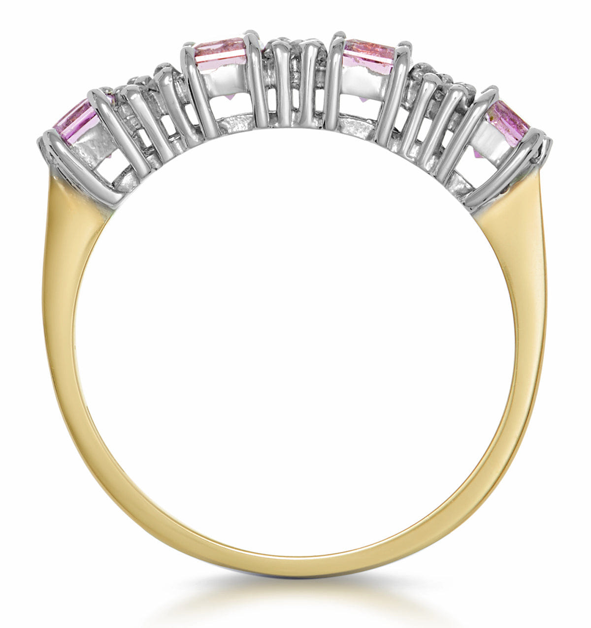 Diamond Amethyst 0.56ct And Diamond 9K Gold Ring