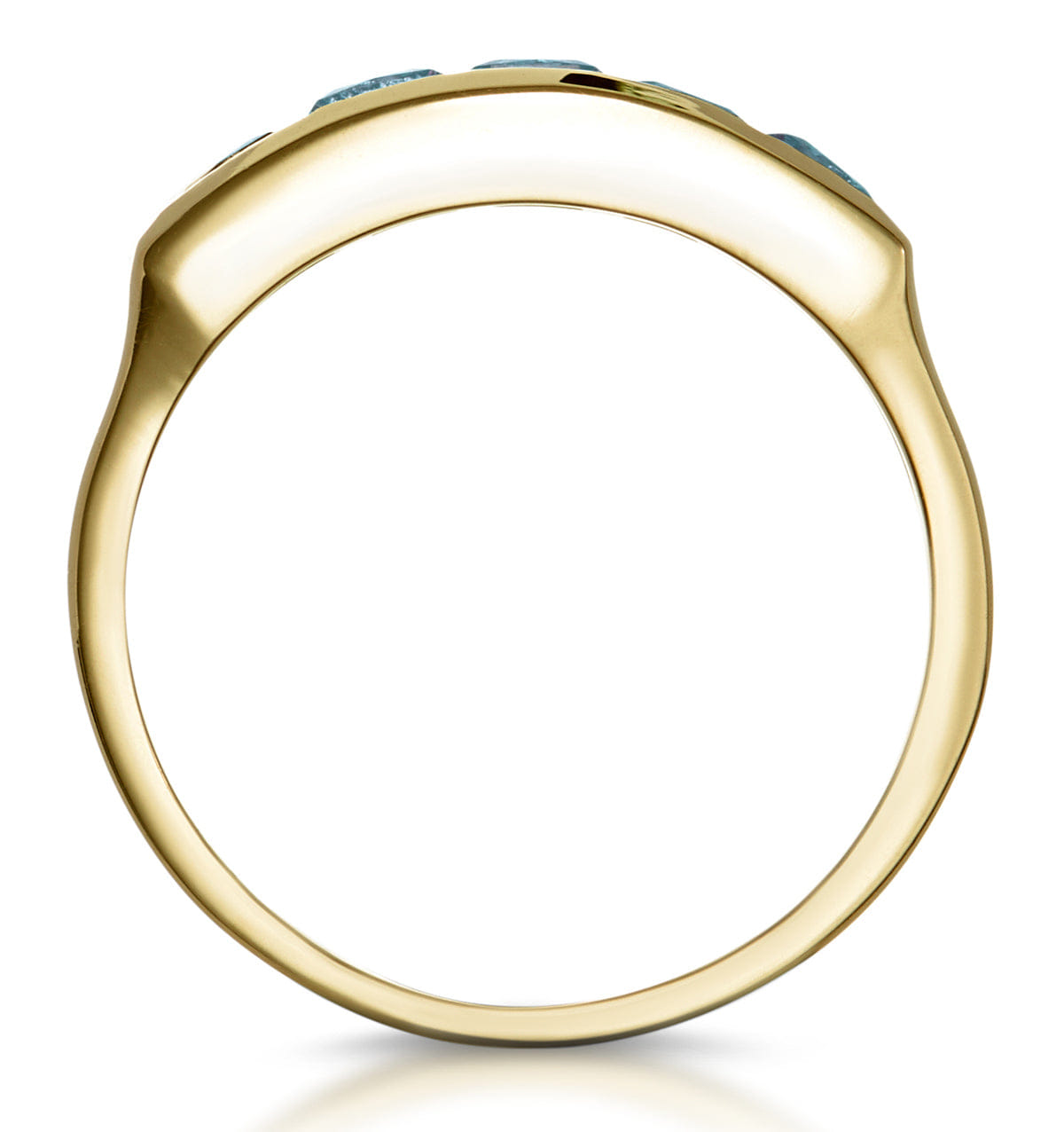 Blue Sky Blue Topaz 0.90CT 9K Gold Ring