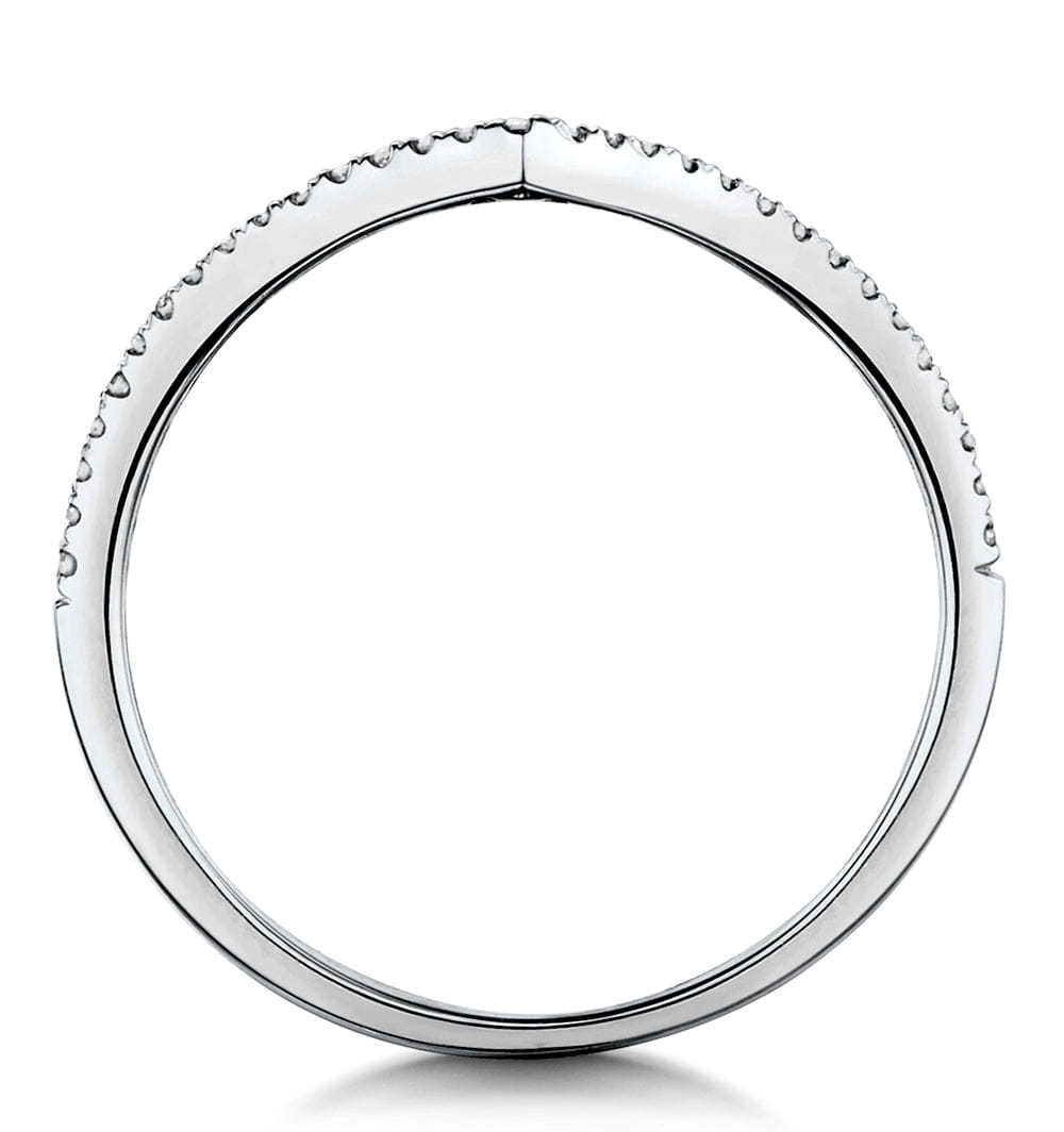 WISHBONE Stellato Collection Diamond Wishbone Ring 0.12ct in 9K White Gold