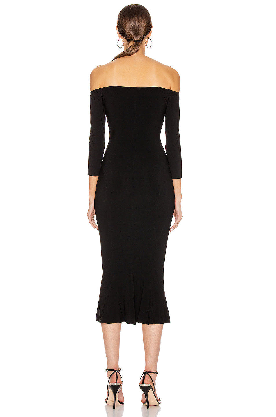 Norma Kamali Off Shoulder Fishtail Dress