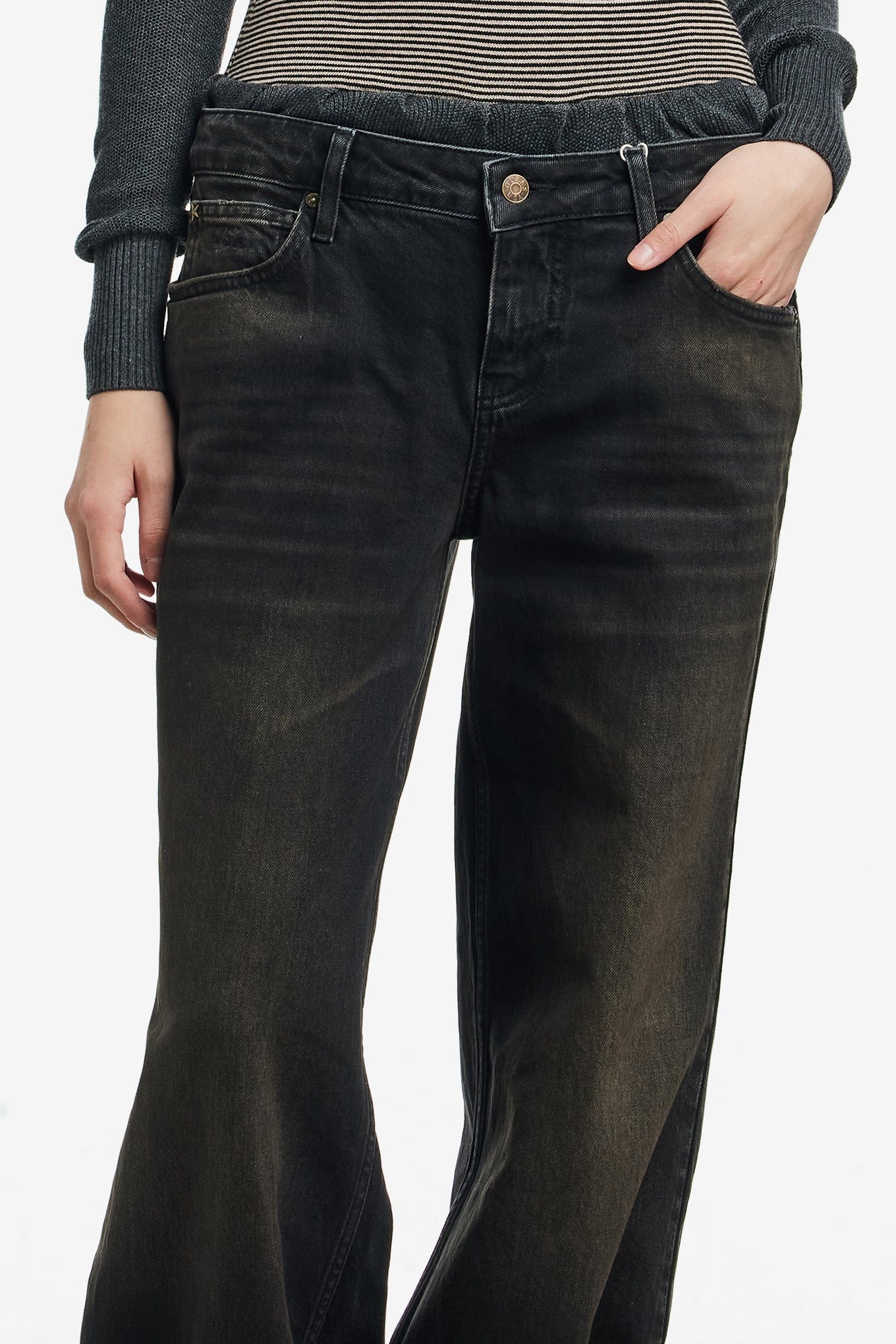 GUESS USA WIDE LEG DENIM PANT