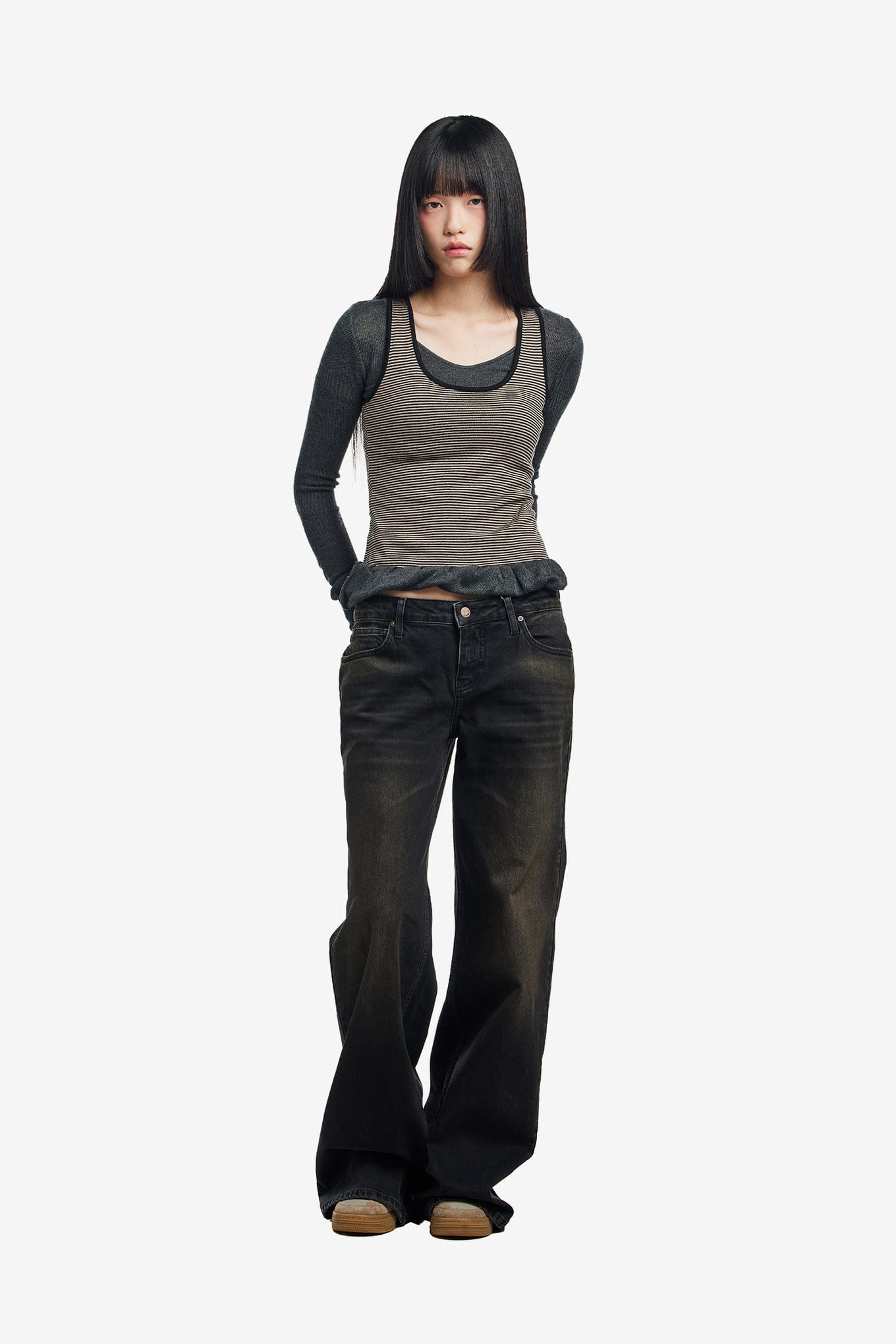 GUESS USA WIDE LEG DENIM PANT