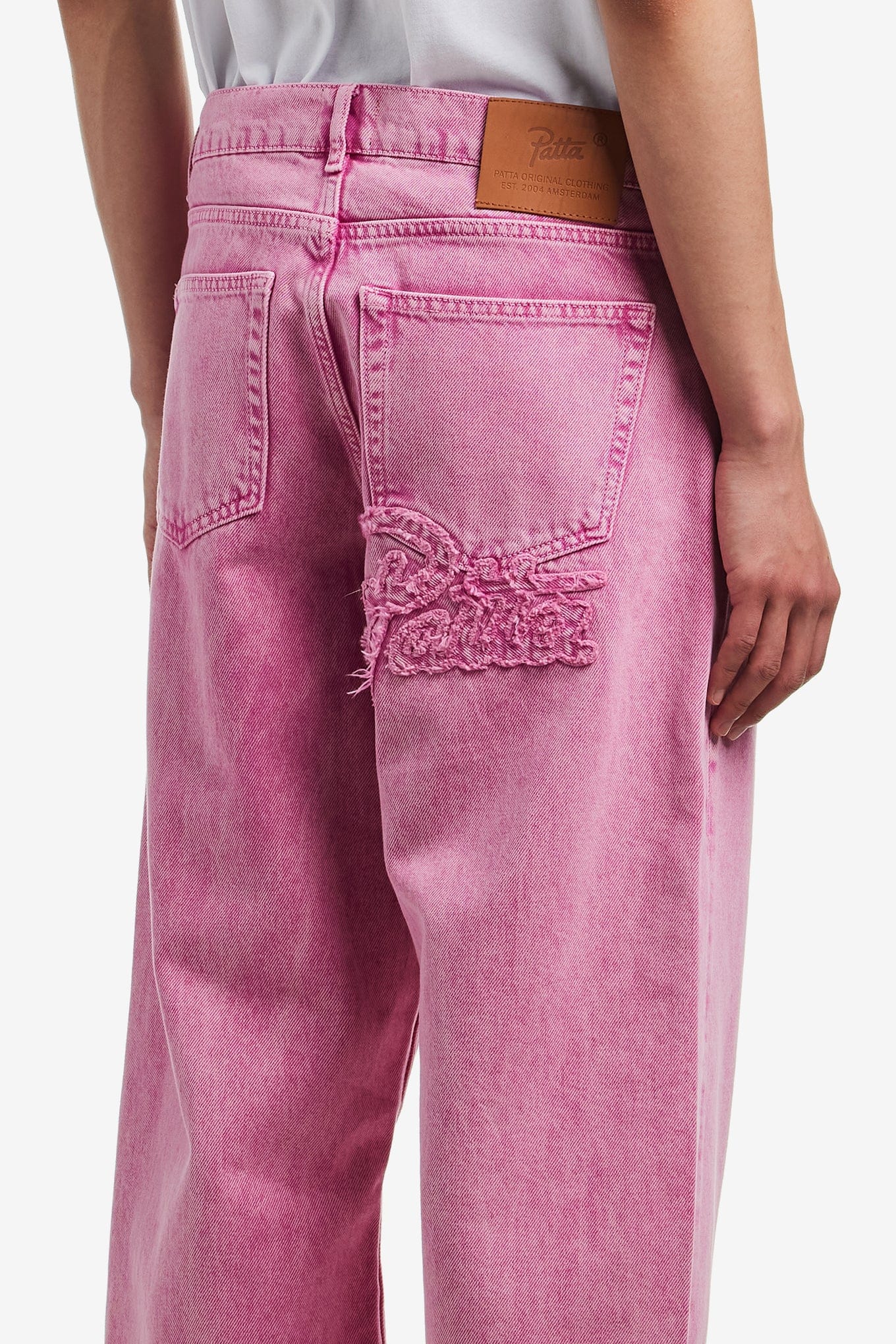 PATTA ACID WASH FUCHSIA PURPLE DENIM PANTS