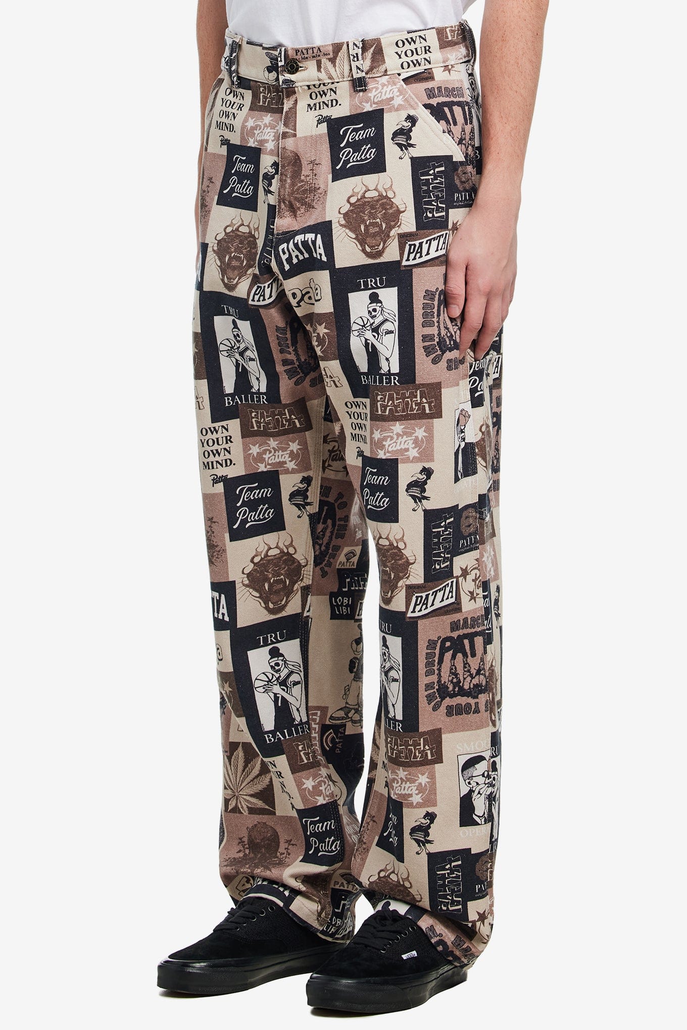PATTA COLLAGE CANVAS PANTS
