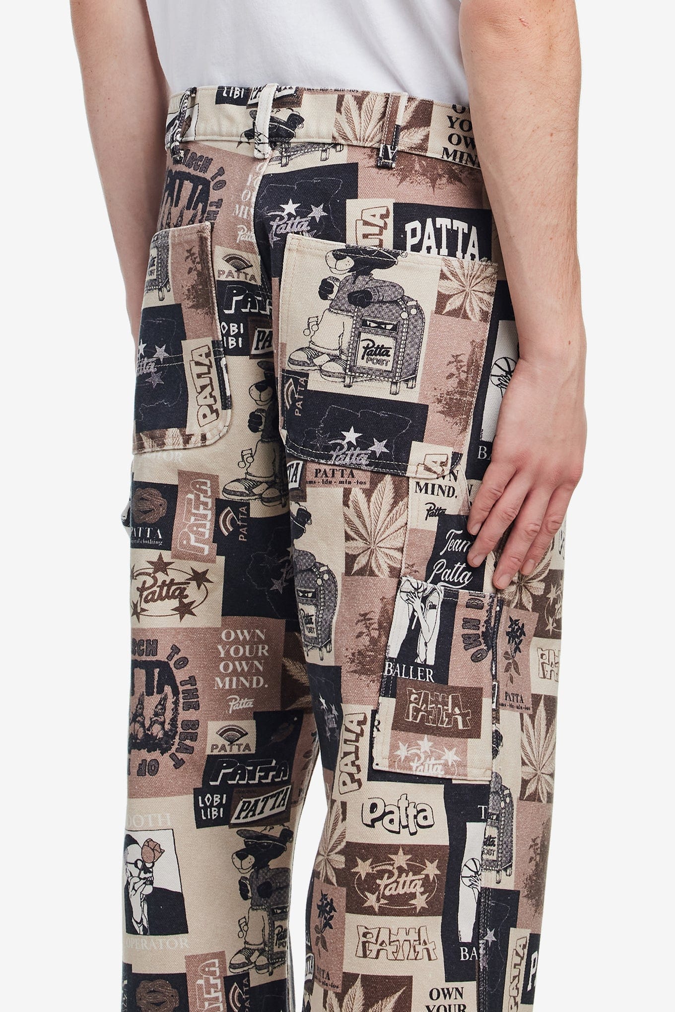 PATTA COLLAGE CANVAS PANTS