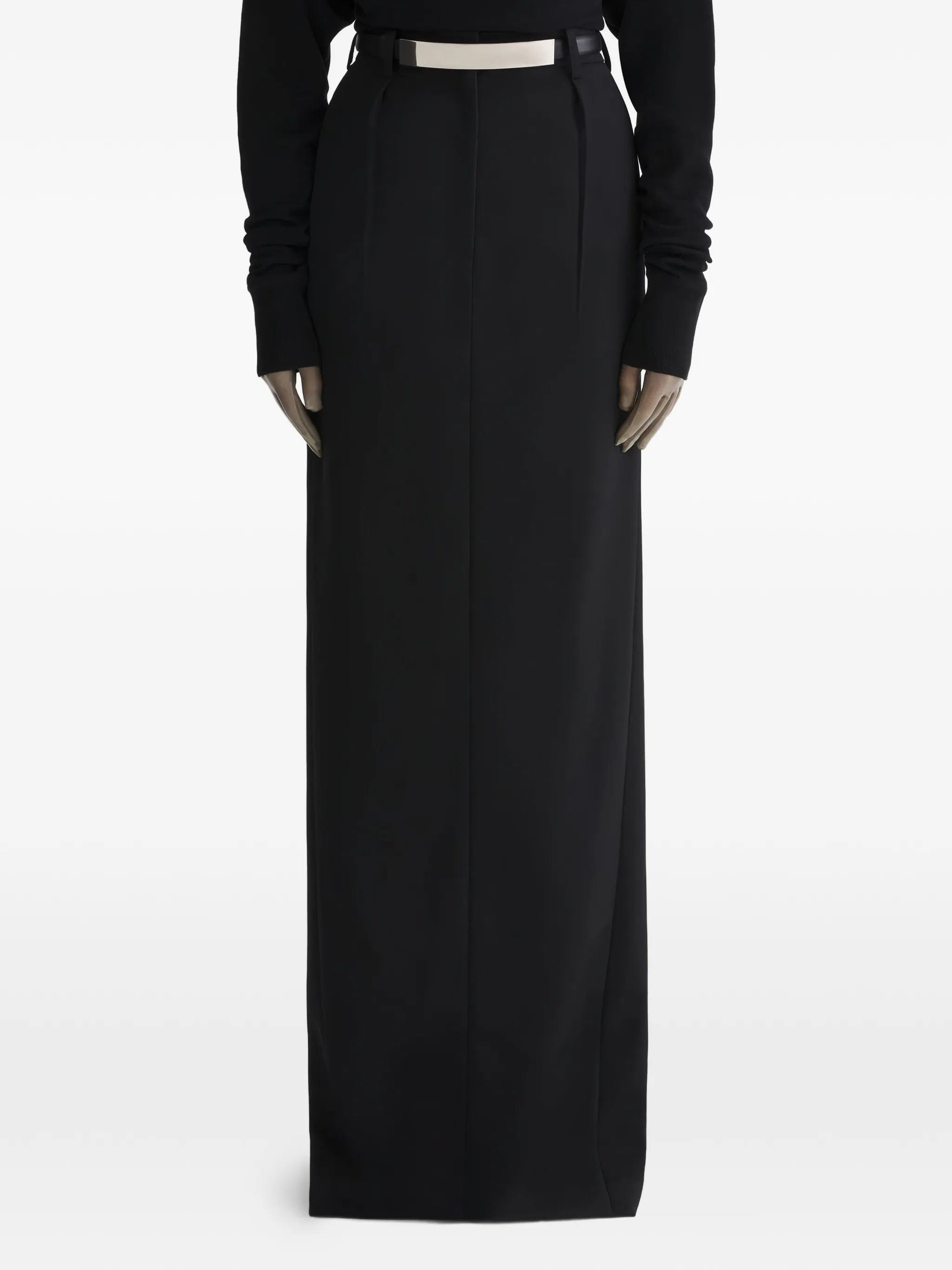 Mugler split long skirt