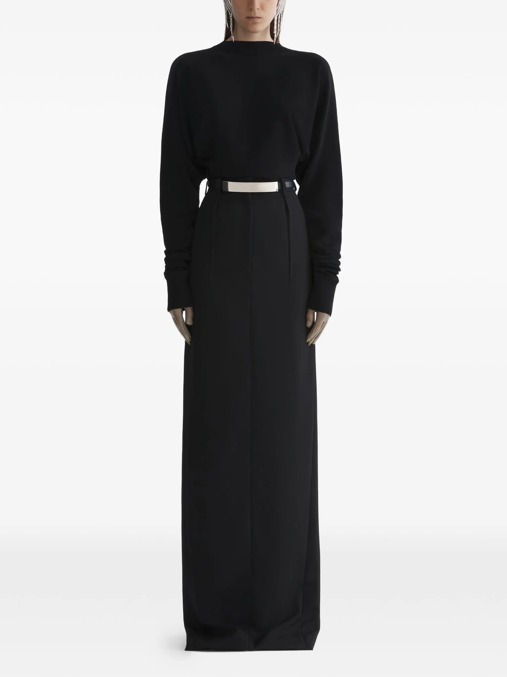 Mugler split long skirt