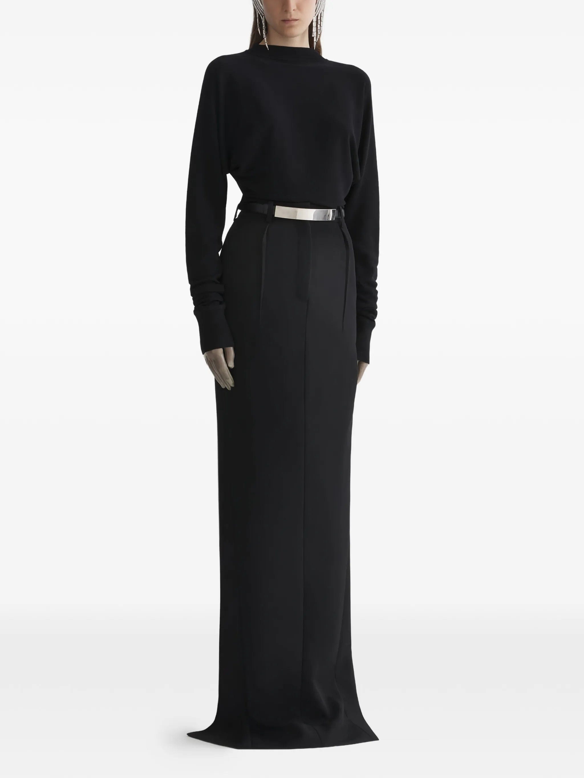 Mugler split long skirt