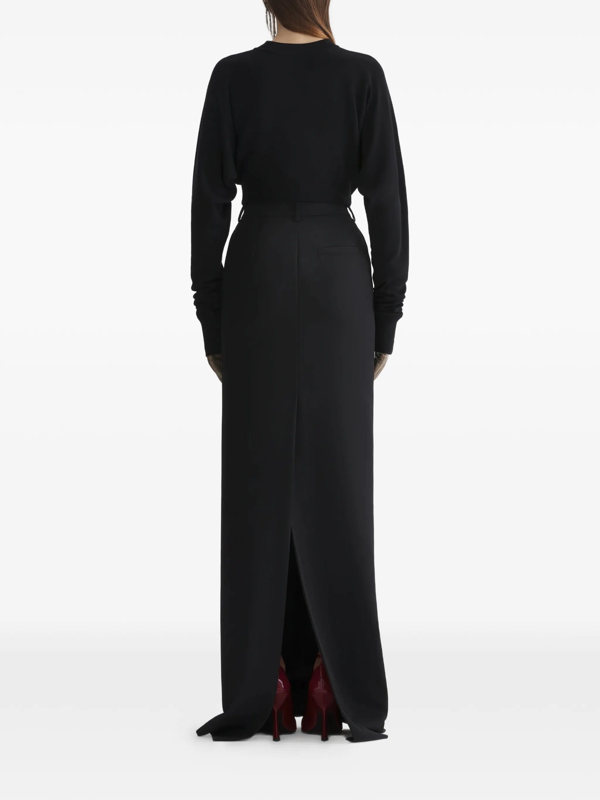 Mugler split long skirt
