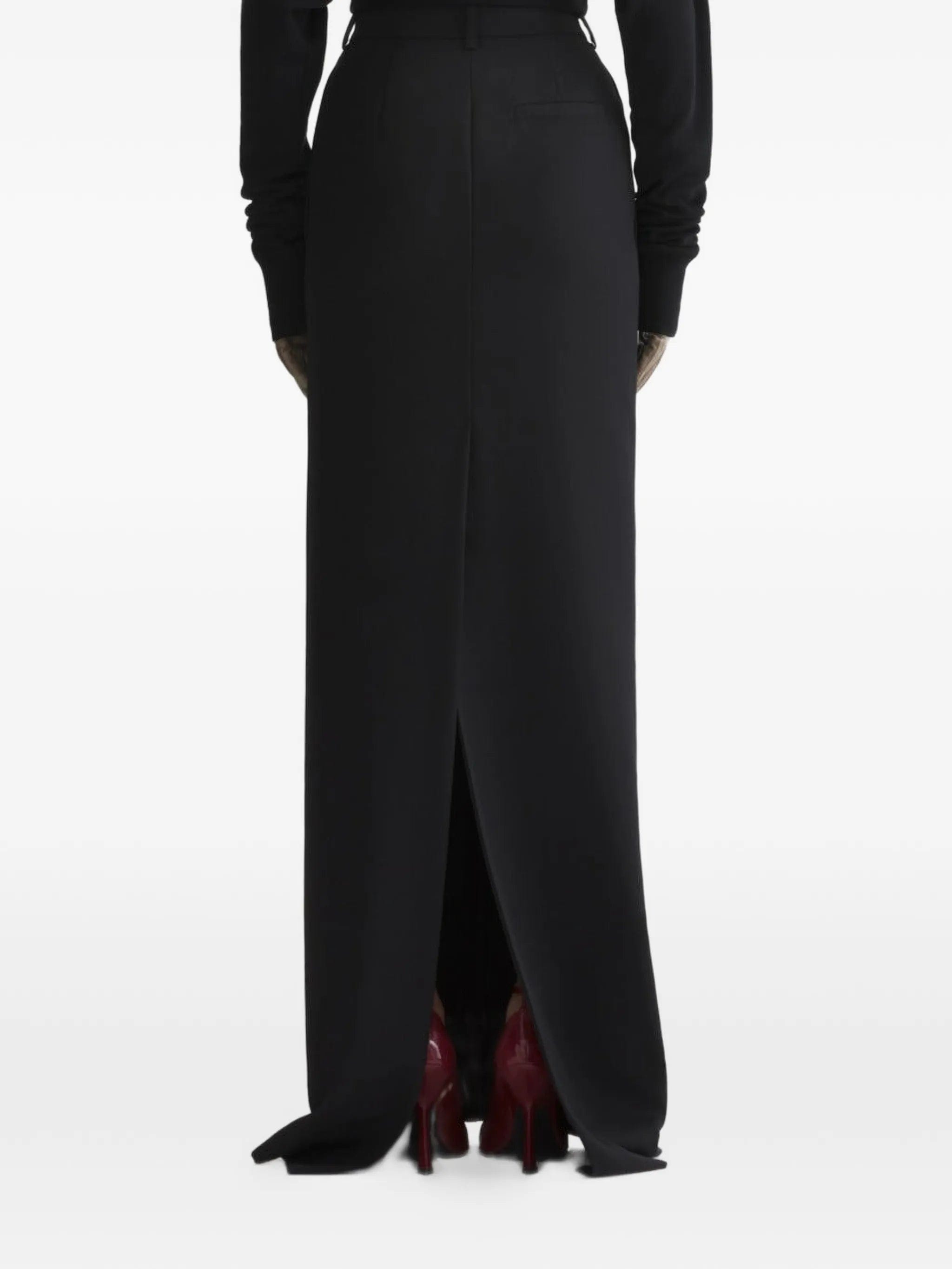 Mugler split long skirt