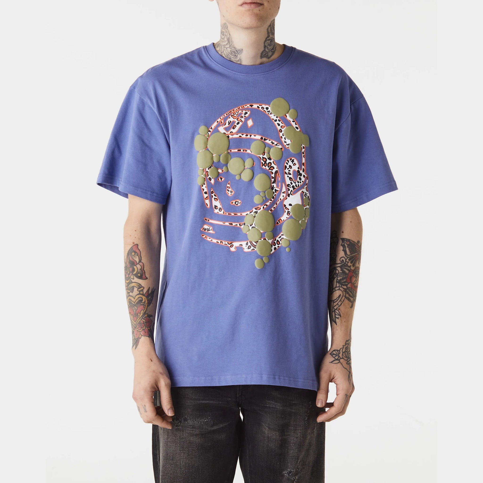 Billionaire Boys Club BB Helmet SS T-Shirt (BLEACHED DENIM)